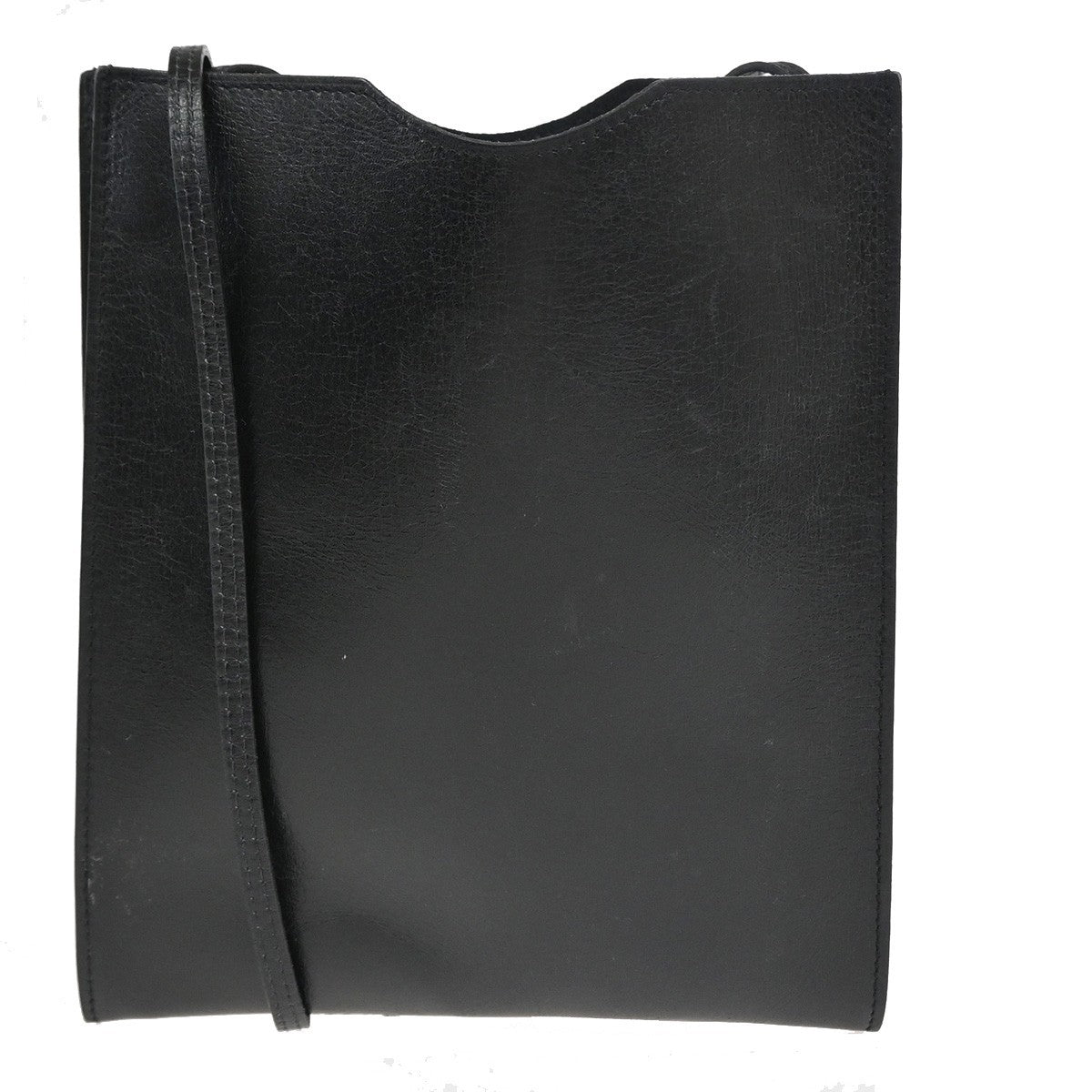 Hermes Onimaitou Pochette Box Calf Black Leather Clutche & Pouche Bag (Pre-Owned)