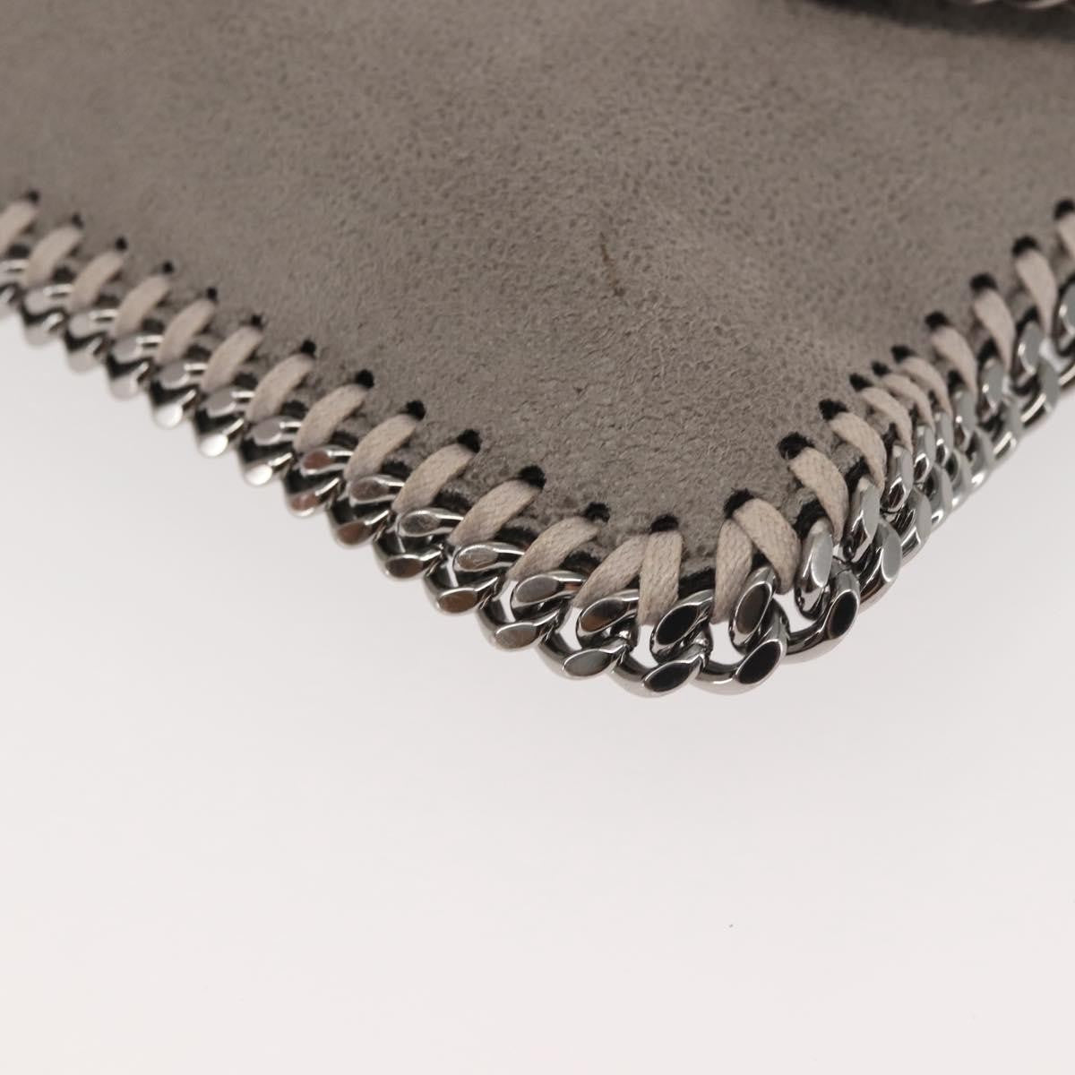 Stella Mccartney Falabella Fold Over Flap Shaggy Deer Gray Suede Bag (Pre-Owned)