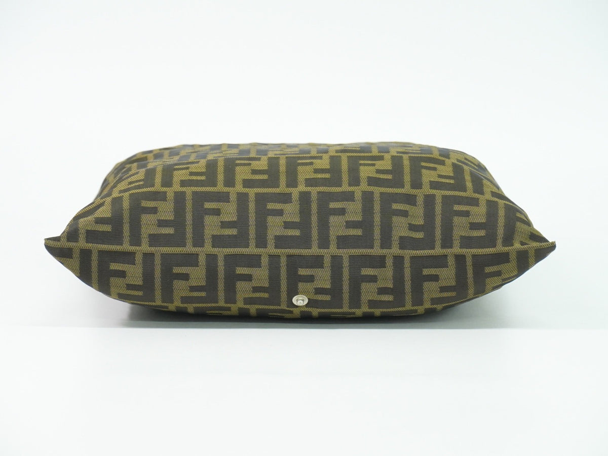 Fendi Convertible Zucca Canvas Brown Canvas Tote Bag Bag (Pre-Owned)