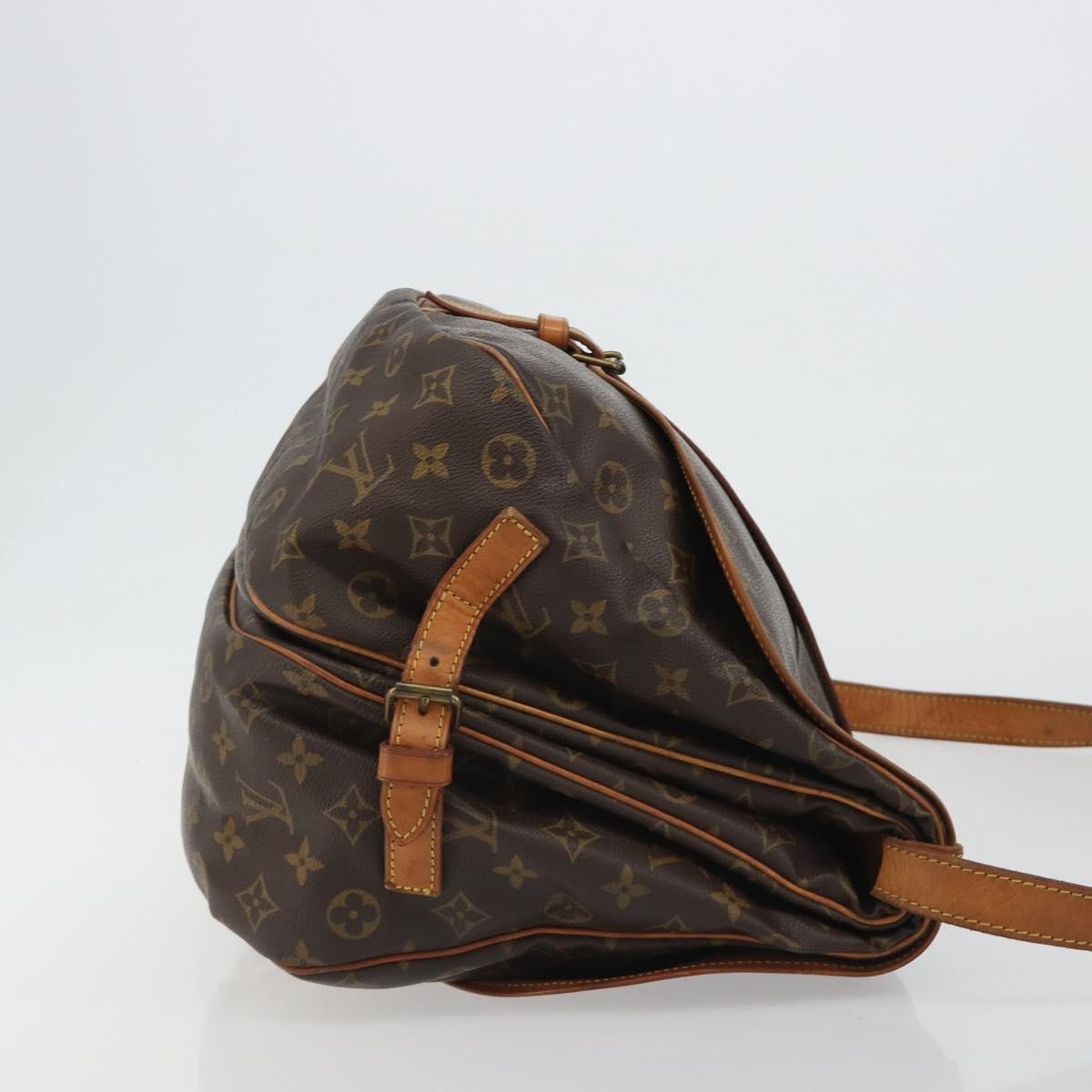 Louis Vuitton Saumur Monogram Canvas Brown Canvas Shoulder Bag Bag (Pre-Owned)