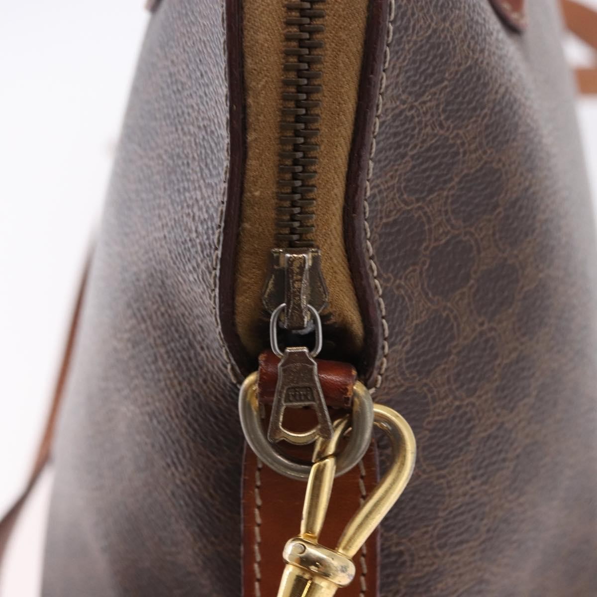 Celine Macadam Leather Brown Pvc Handbag (Pre-Owned)