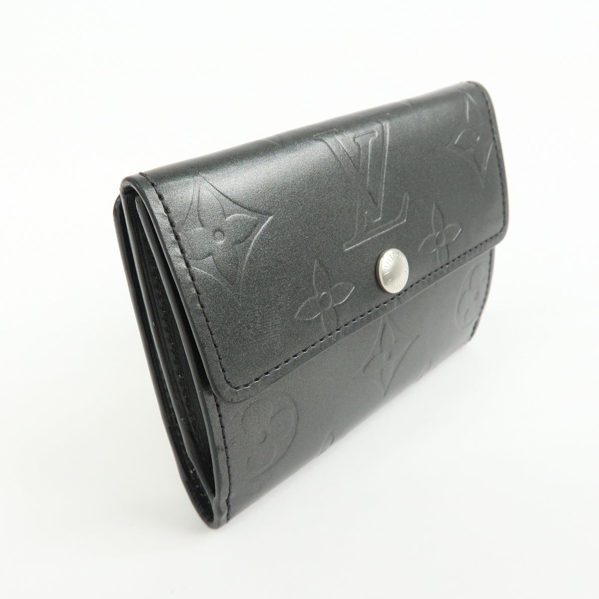 Louis Vuitton Ludlow Vernis Gray Leather Wallets Accessory (Pre-Owned)