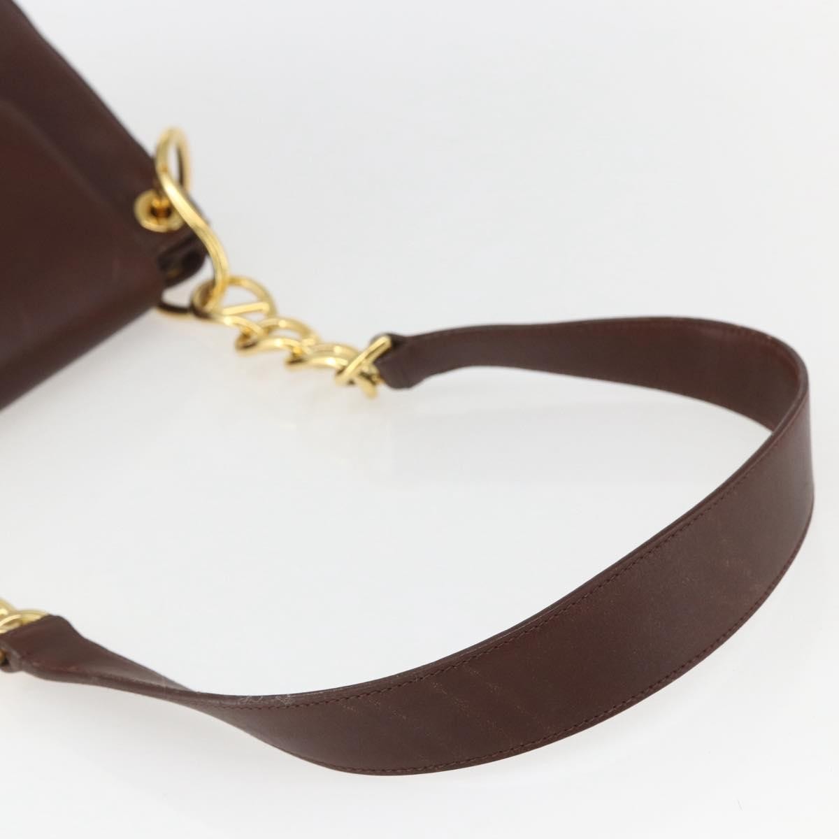 Prada Vintage Leather Brown Leather Shoulder Bag Bag (Pre-Owned)