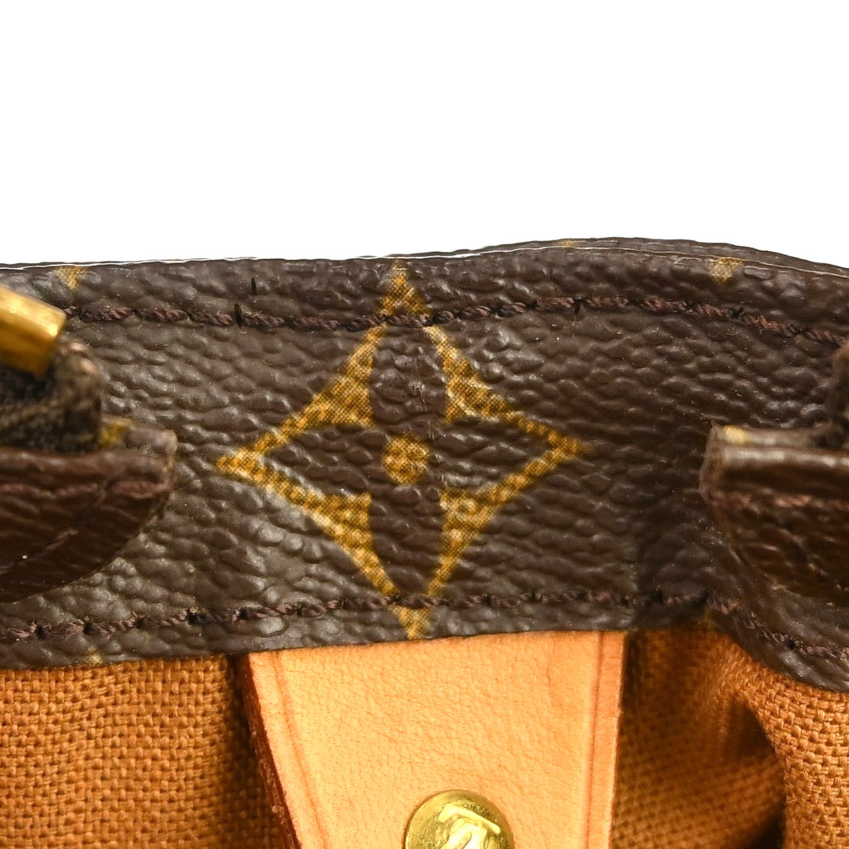 Louis Vuitton Cabas Mezzo Monogram Canvas Brown Canvas Shoulder Bag Bag (Pre-Owned)
