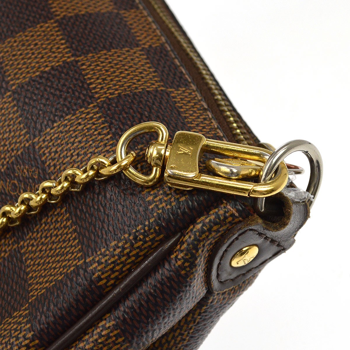 Louis Vuitton Eva Damier Brown Canvas Handbag (Pre-Owned)