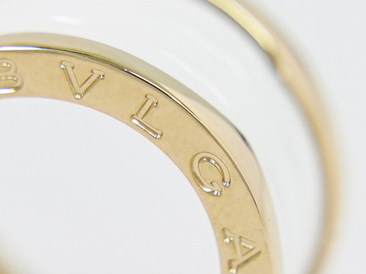 Bvlgari B.Zero1 Three Band 18K Yellow Gold And Ceramic Gold Yellow_Gold Ring Jewelry (Pre-Owned)