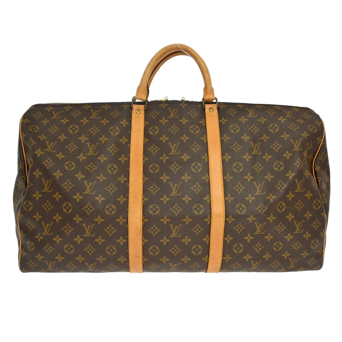 Louis Vuitton Keepall Monogram Brown Canvas Travel Bag Bag (Pre-Owned)