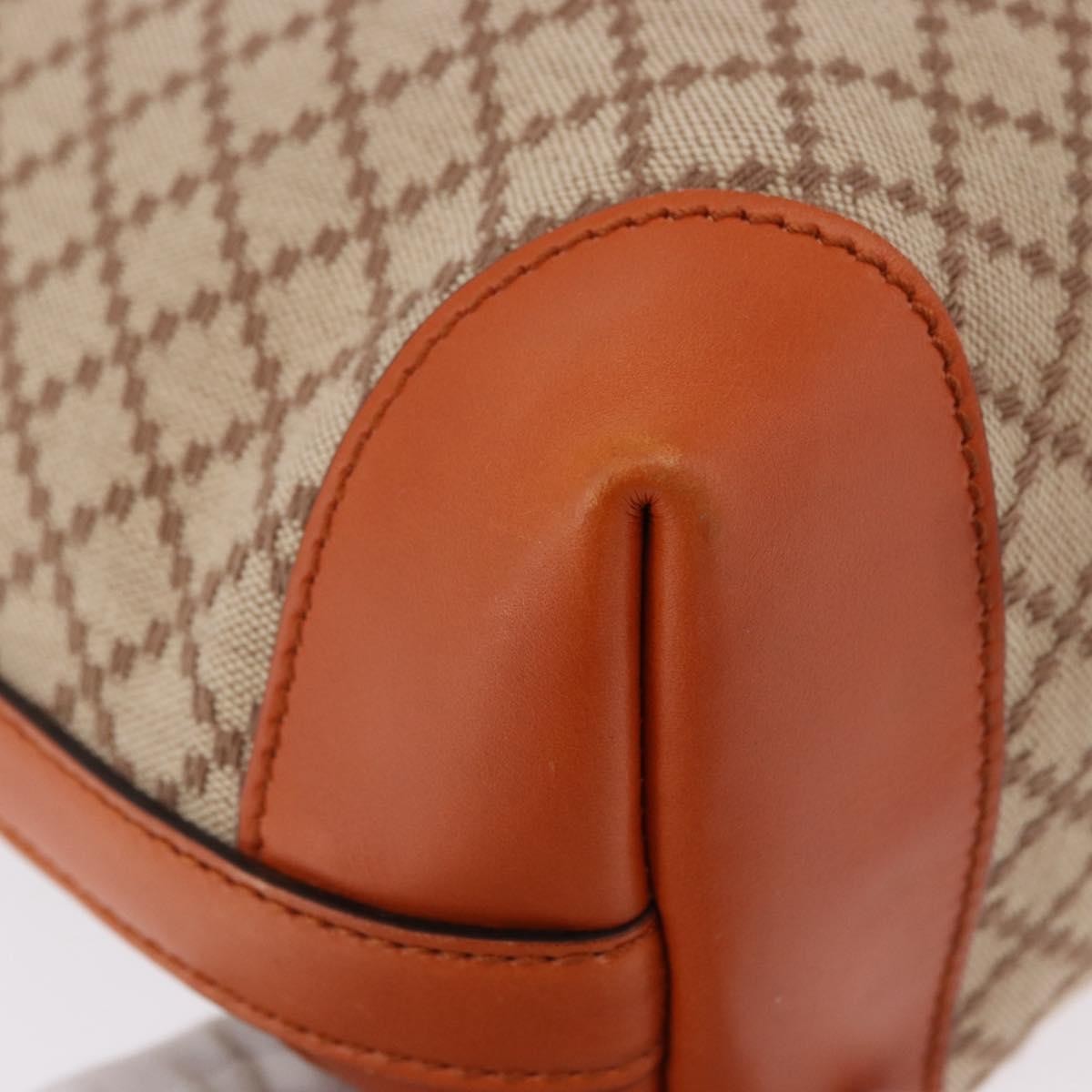 Gucci Craft Gg Canvas With Leather Beige Canvas Tote Bag Bag (Pre-Owned)