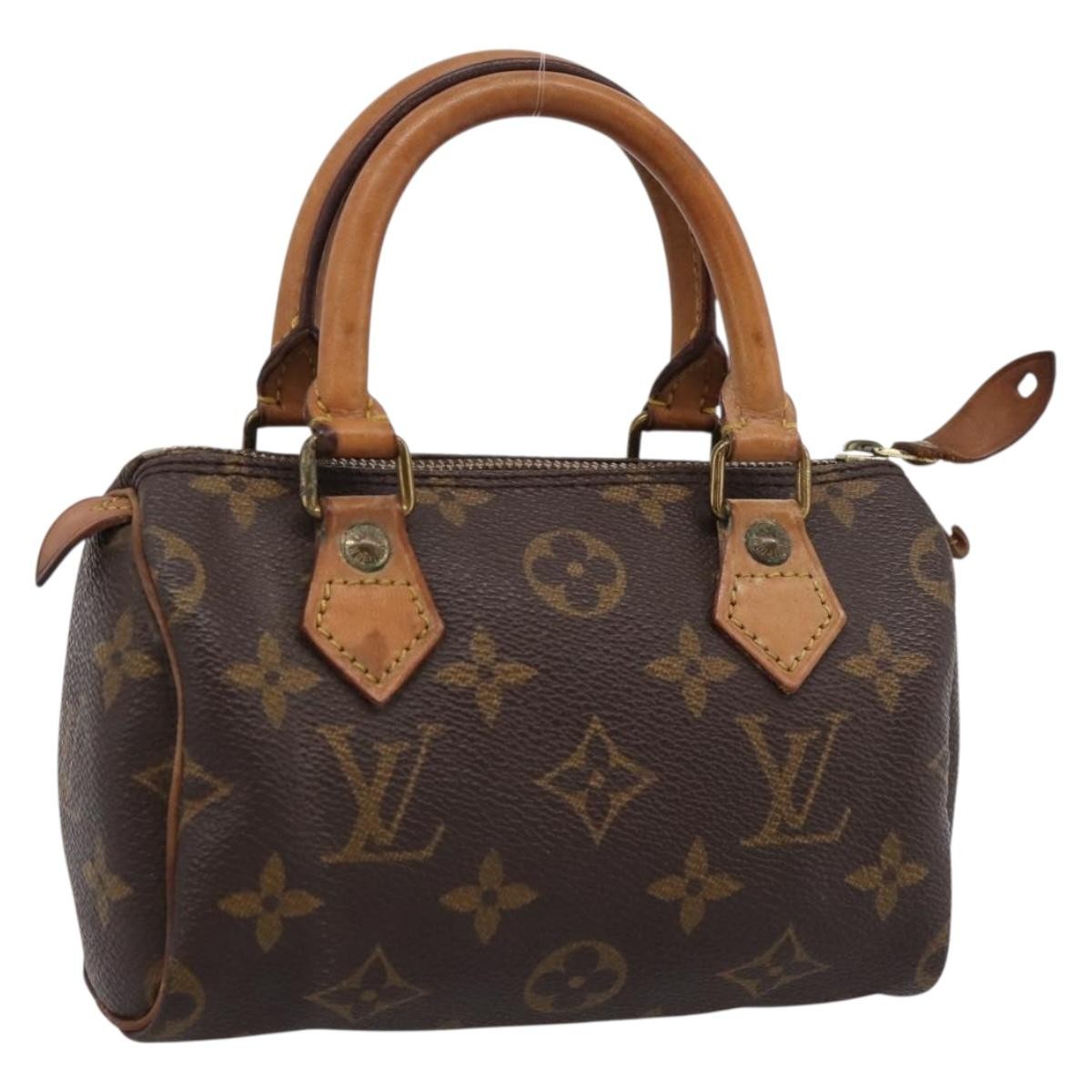 Louis Vuitton Speedy Mini Hl Monogram Canvas Brown Canvas Handbag (Pre-Owned)