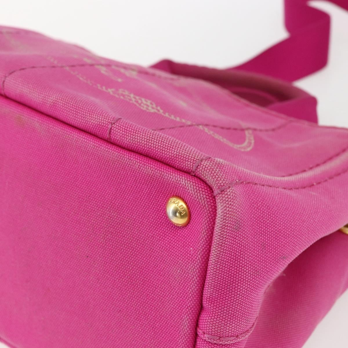Prada Canapa Convertible Tote Canvas Pink Canvas Tote Bag Bag (Pre-Owned)