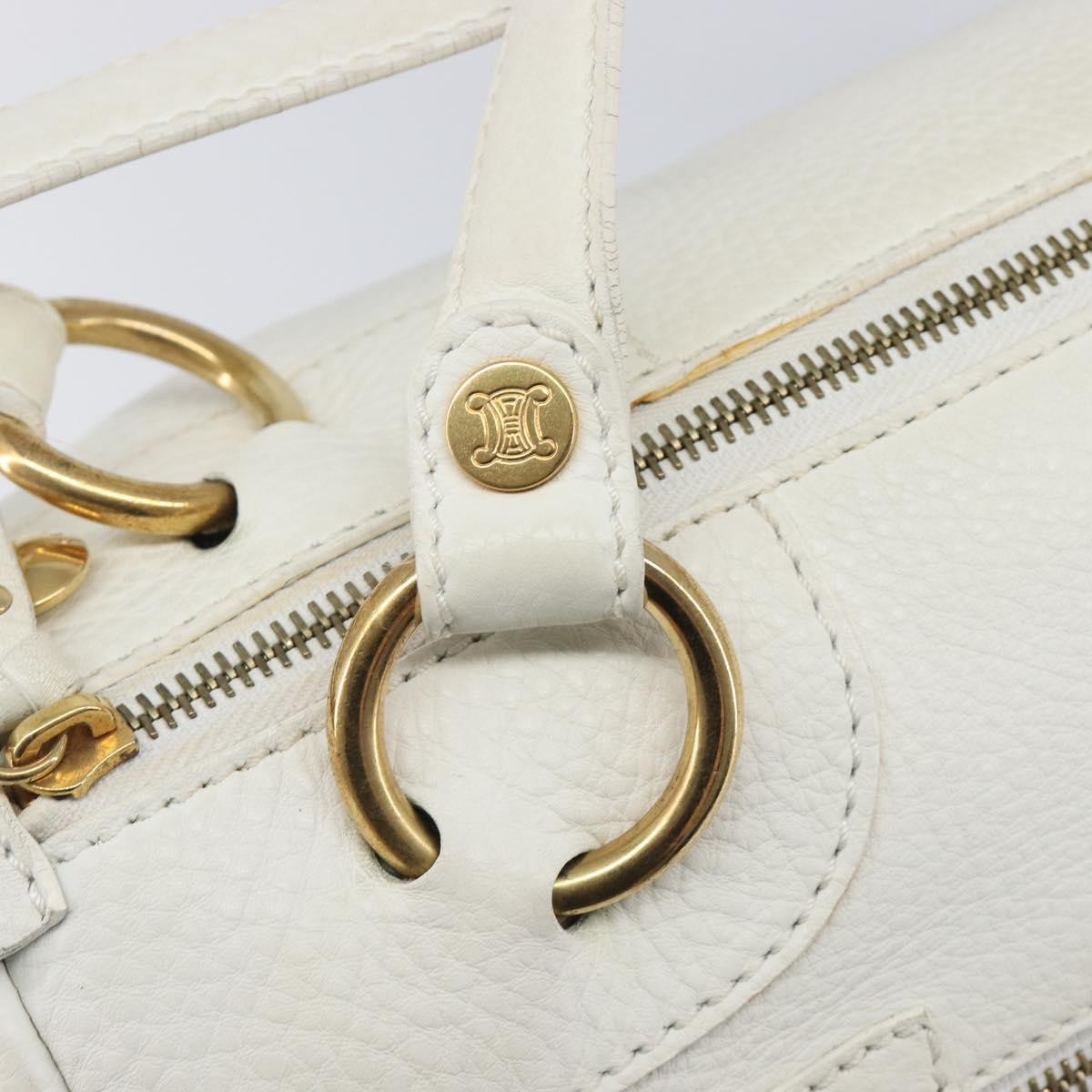 Celine Handbag Leather White Leather Handbag (Pre-Owned)