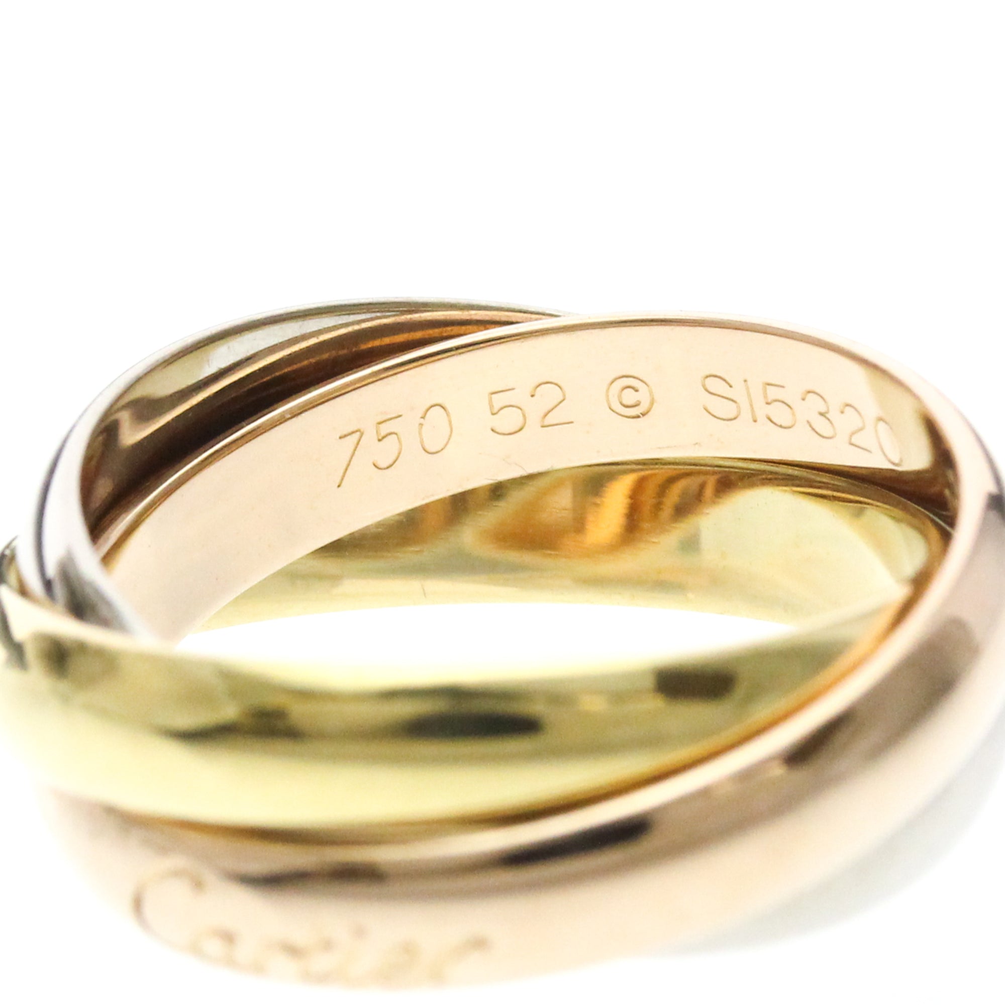 Cartier Trinity 18K Tricolor Gold With Cultured Pearls Gold Gold Earrings Jewelry (Pre-Owned)