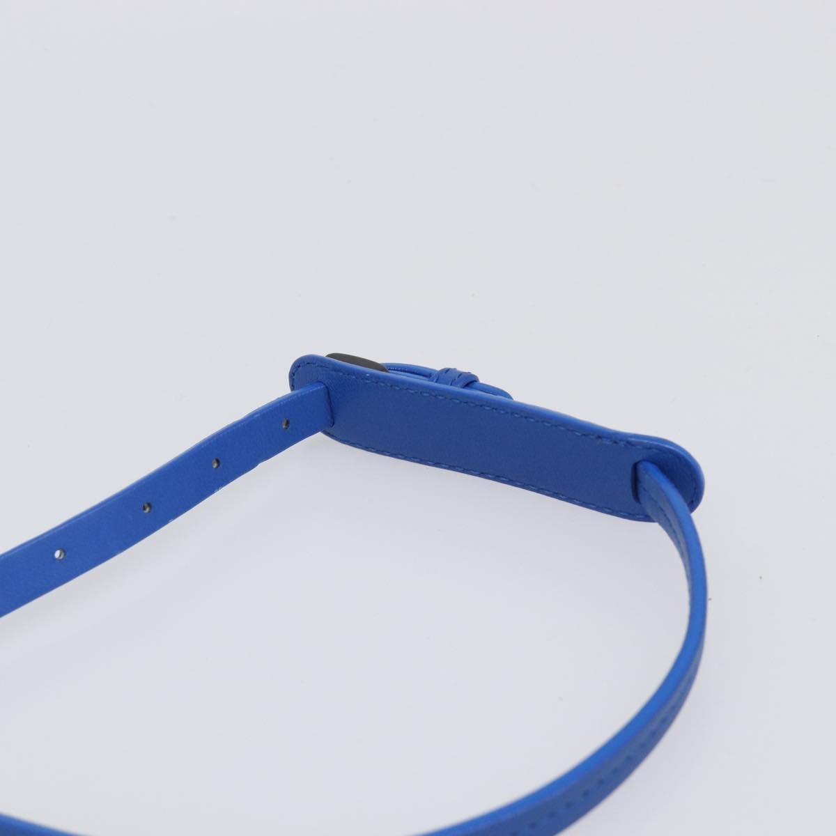 Bottega Veneta Nodini Intrecciato Nappa Blue Leather Shoulder Bag Bag (Pre-Owned)