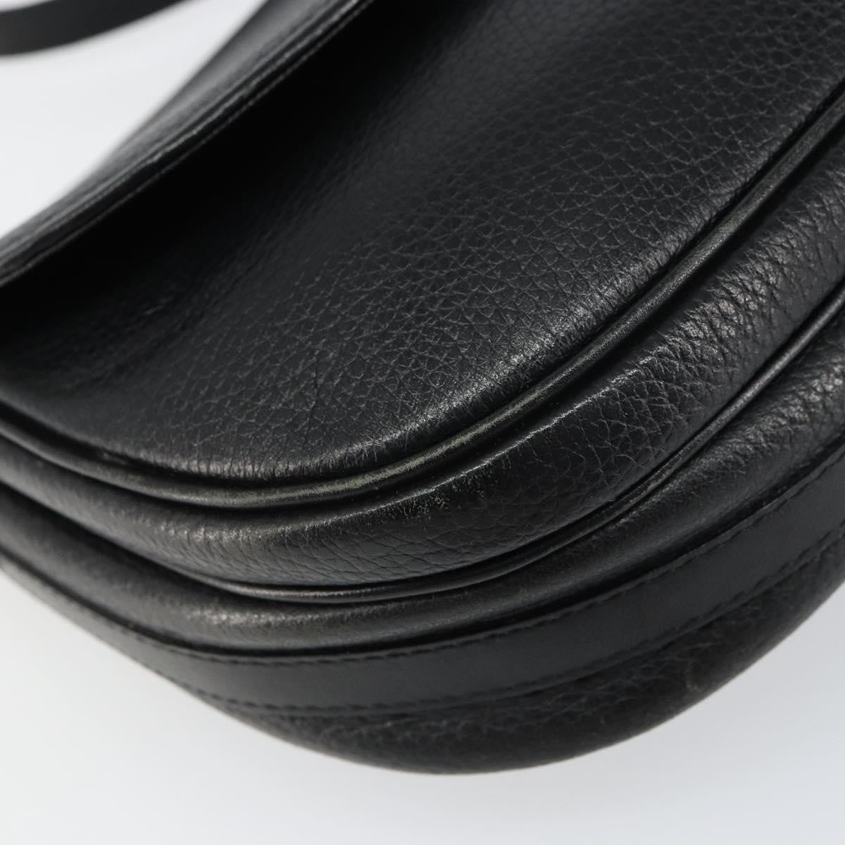 Burberry Vintage Leather Black Leather Shoulder Bag Bag (Pre-Owned)