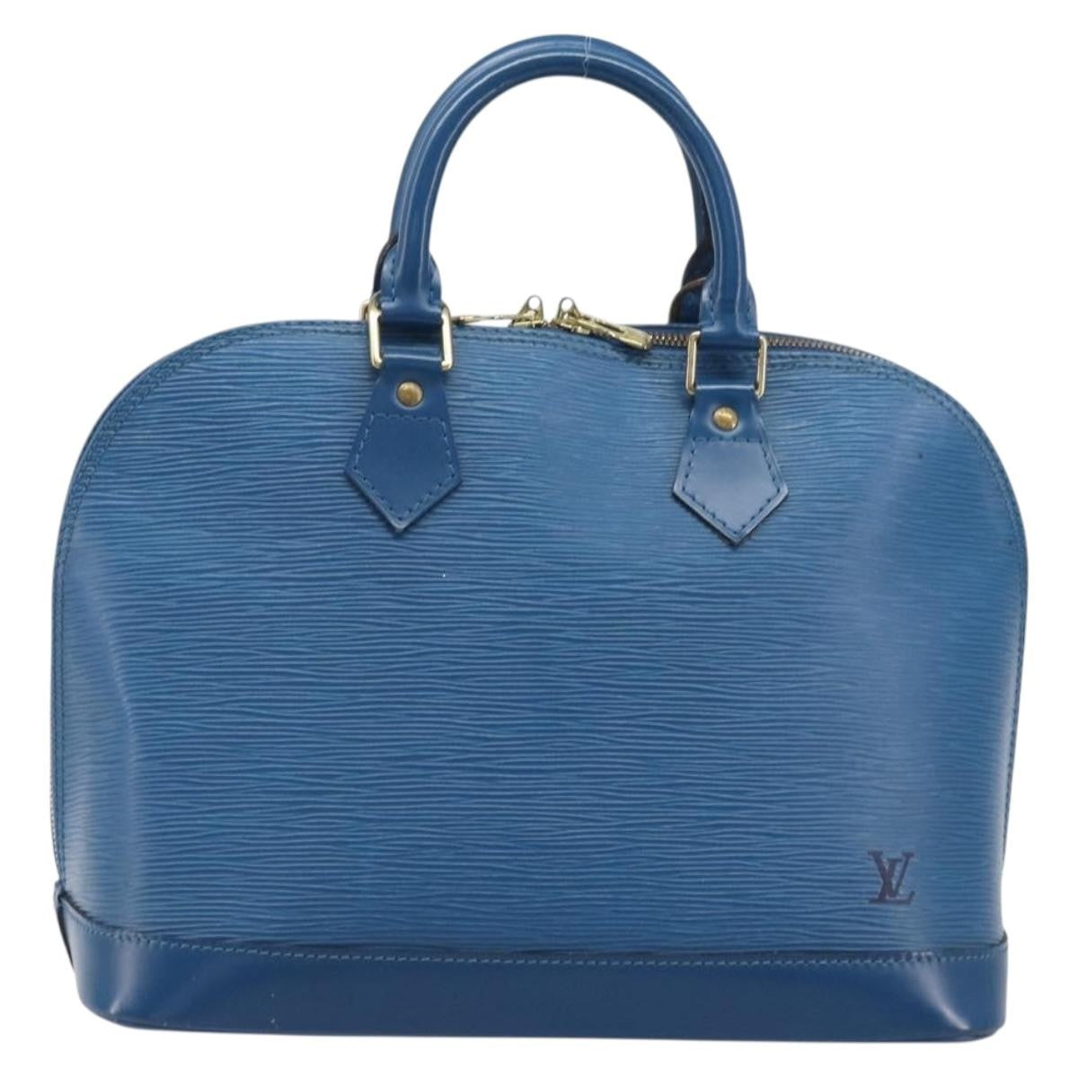 Louis Vuitton Alma Epi Leather Blue Leather Handbag (Pre-Owned)