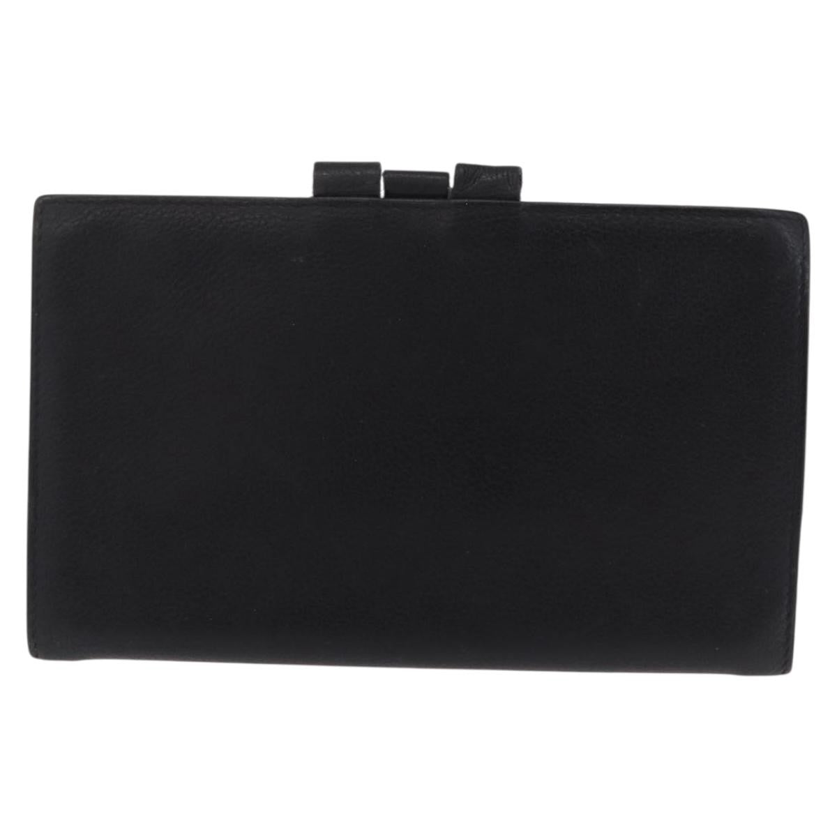Hermes Vision Agenda Cover Leather Black Leather Briefcase Bag (Pre-Owned)