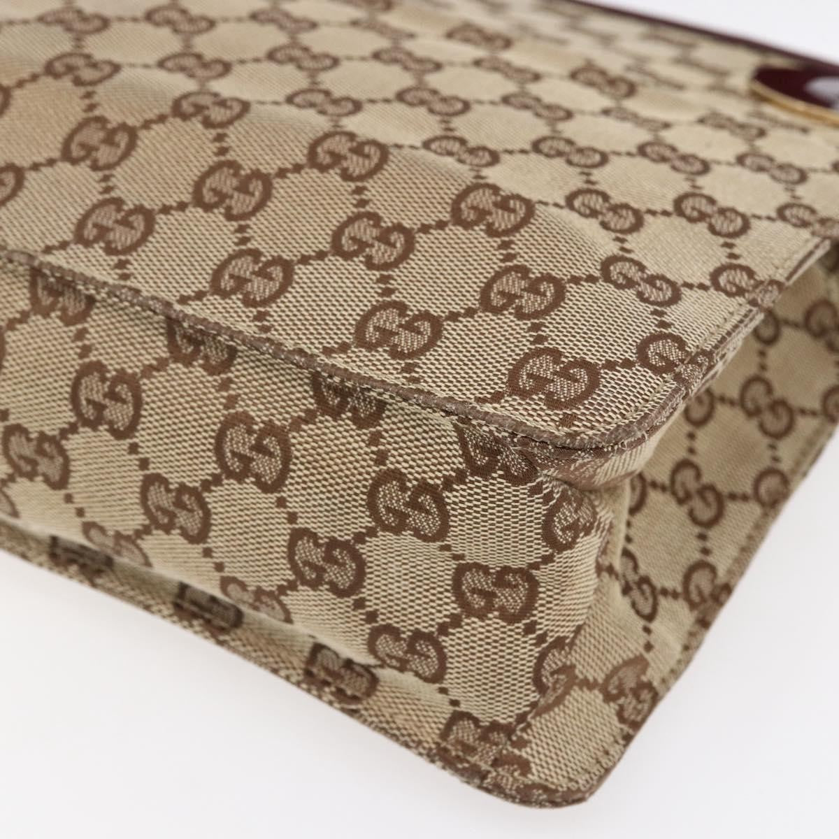 Gucci Eclipse Messenger Gg Canvas Beige Canvas Shoulder Bag Bag (Pre-Owned)