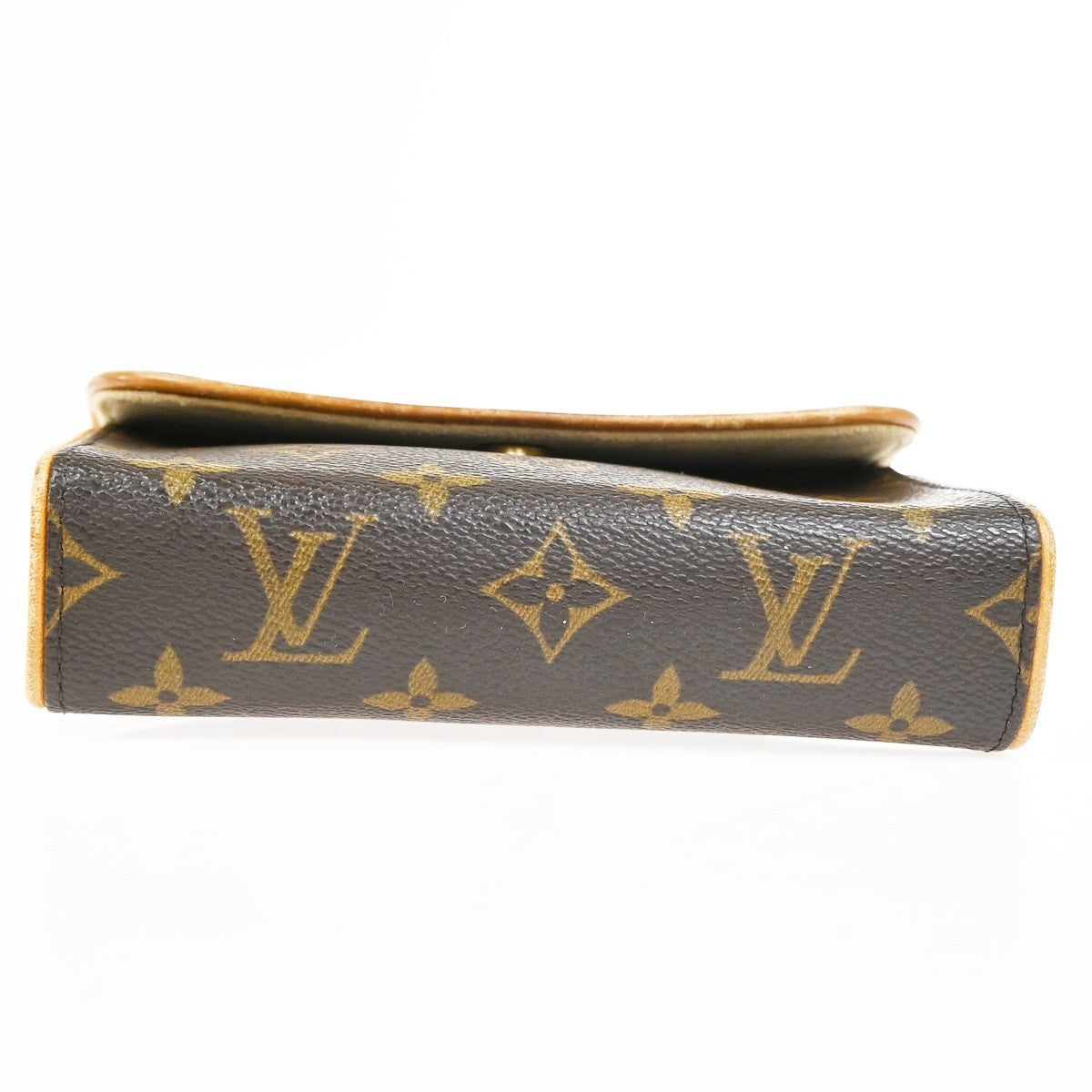 Louis Vuitton Florentine Waist Monogram Canvas Brown Leather Clutche & Pouche Bag (Pre-Owned)