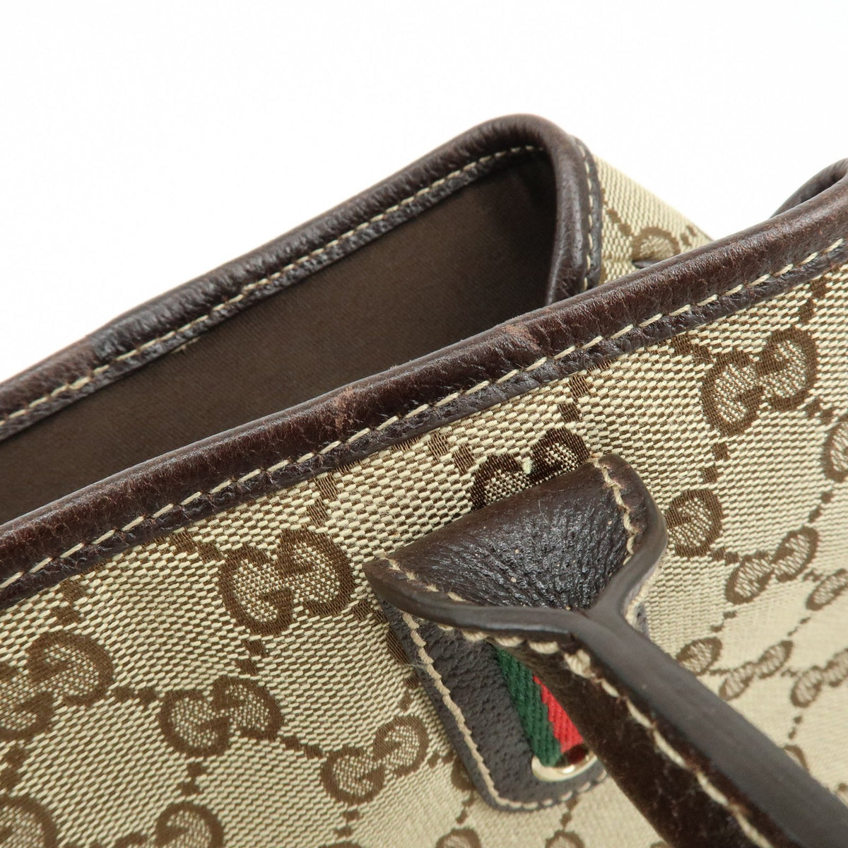 Gucci Princy Gg Canvas Beige Canvas Tote Bag Bag (Pre-Owned)