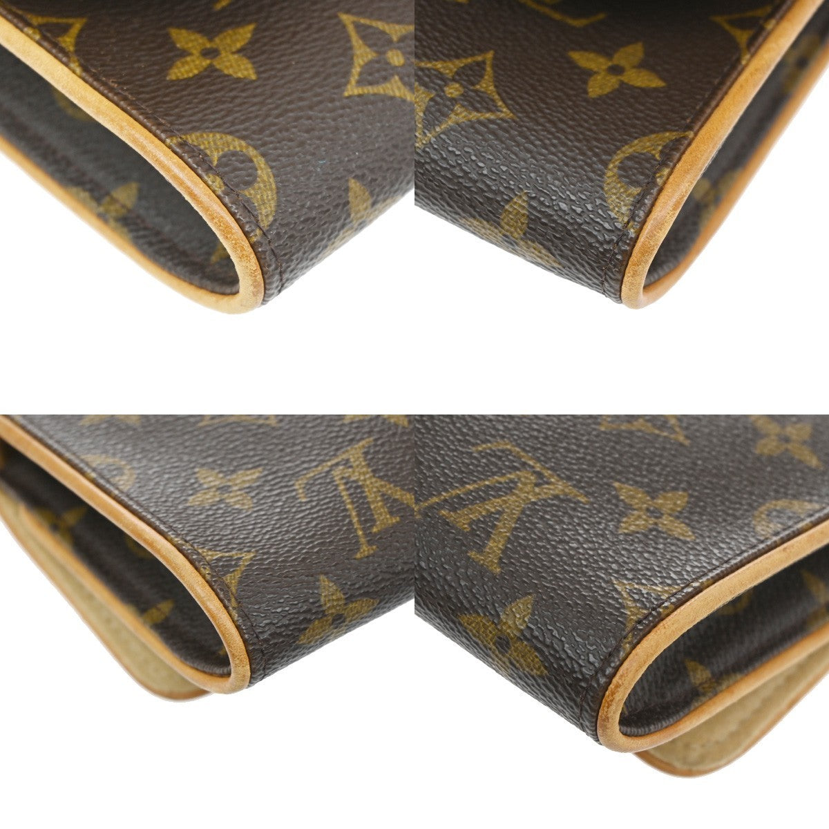 Louis Vuitton Twin Monogram Canvas Brown Canvas Clutche & Pouche Bag (Pre-Owned)