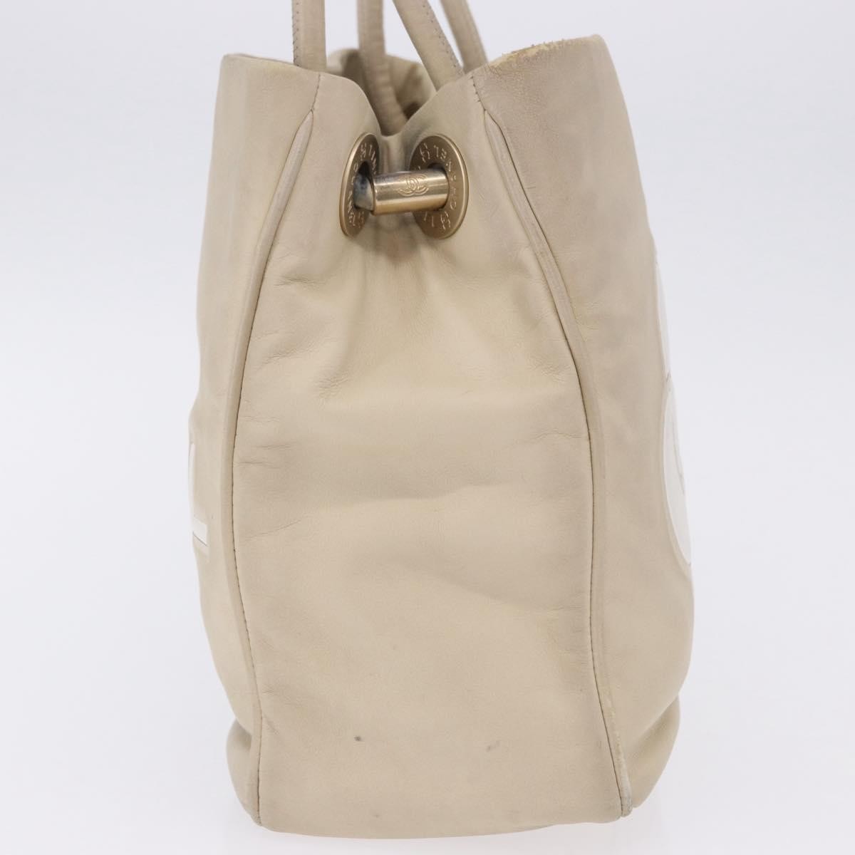 Chanel Camellia Lambskin Beige Leather Tote Bag Bag (Pre-Owned)