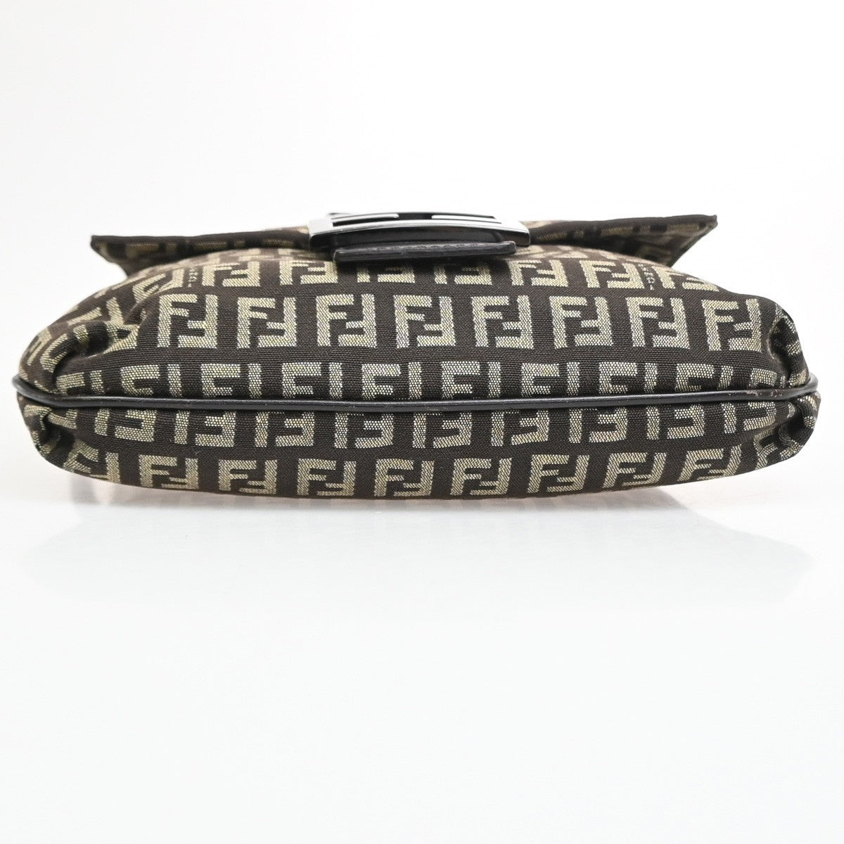 Fendi Vintage Flap Zucchino Canvas Brown Canvas Crossbody Bag Bag (Pre-Owned)