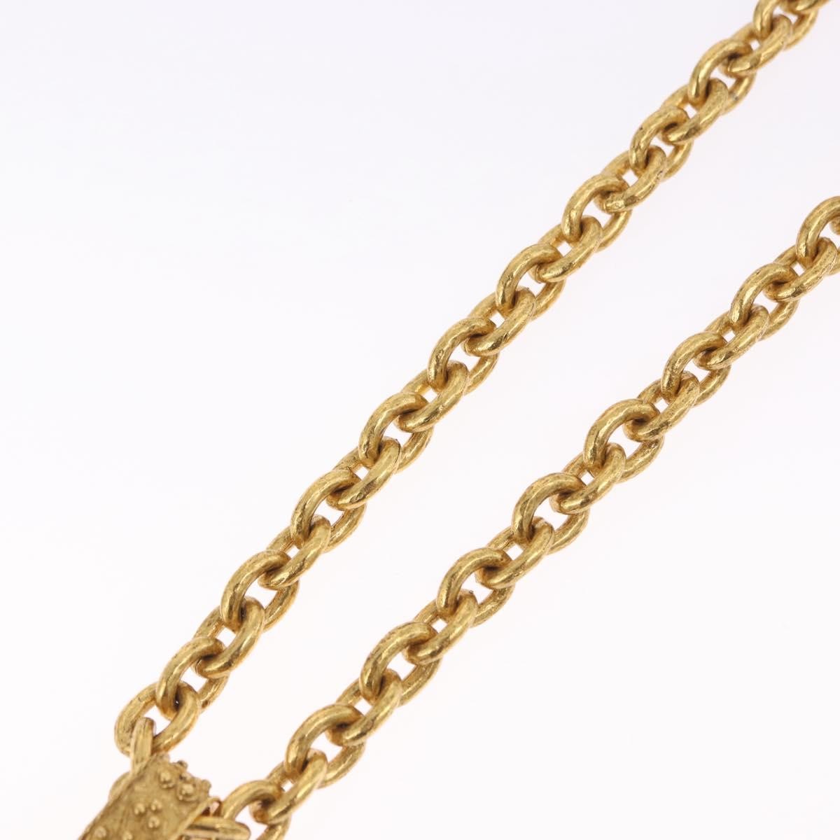 Chanel Vintage Triple Cc Chain Metal Gold Metal Necklace Jewelry (Pre-Owned)