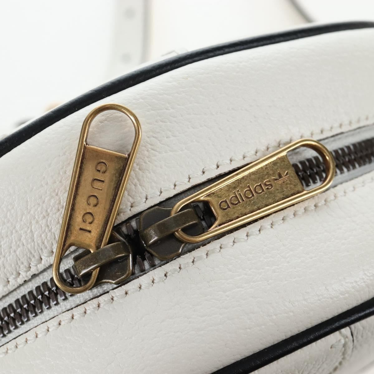 Gucci X Adidas Ophidia Round Leather White Leather Crossbody Bag Bag (Pre-Owned)