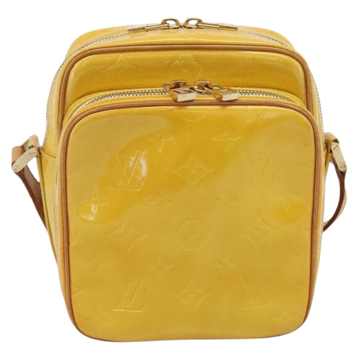 Louis Vuitton Wooster Monogram Vernis Yellow Patent_Leather Handbag (Pre-Owned)