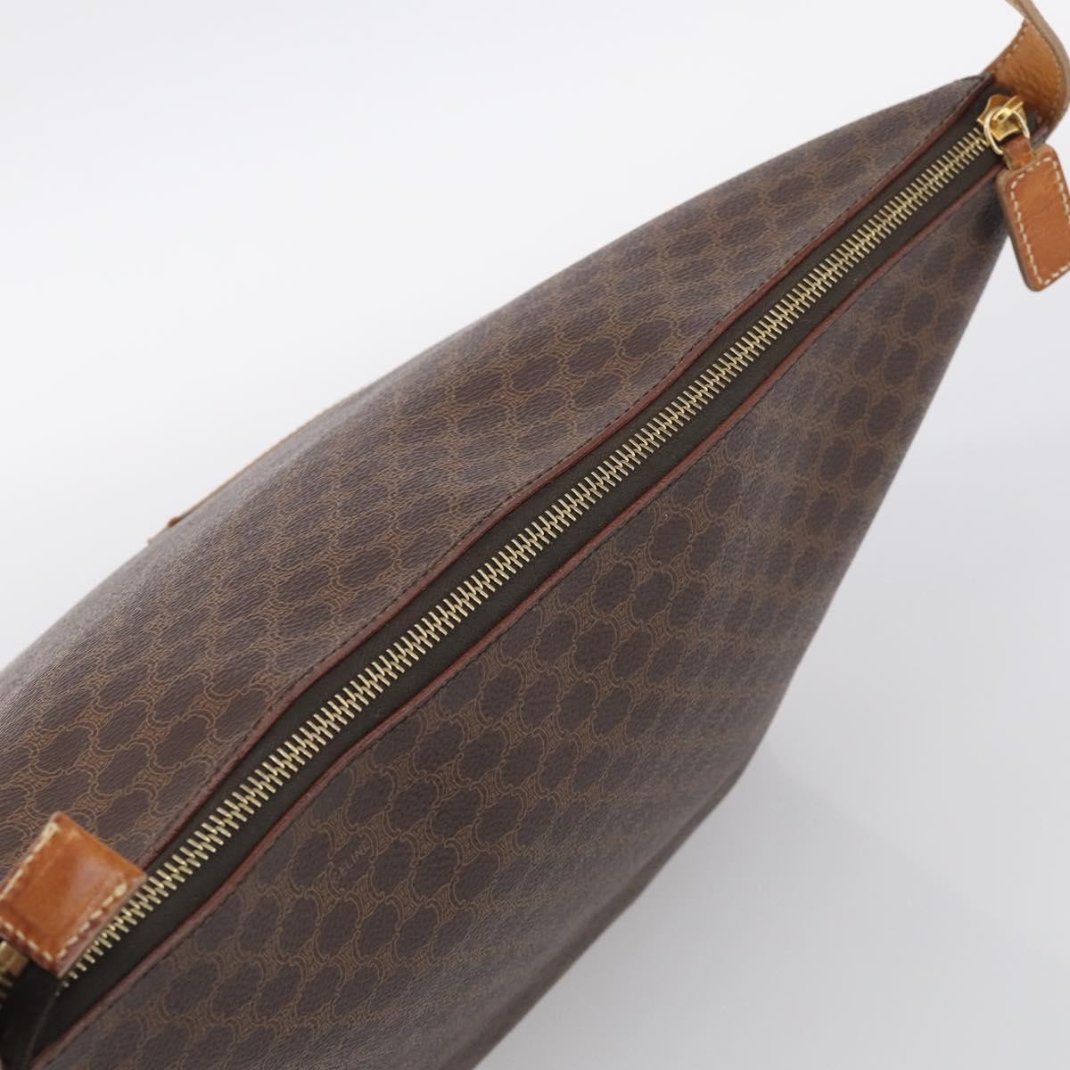 Celine Macadam Shoulder Pvc Leather Brown Canvas Crossbody Bag Bag (Pre-Owned)