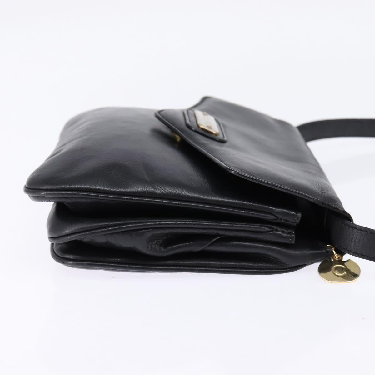 Celine Vintage Leather Black Leather Shoulder Bag Bag (Pre-Owned)
