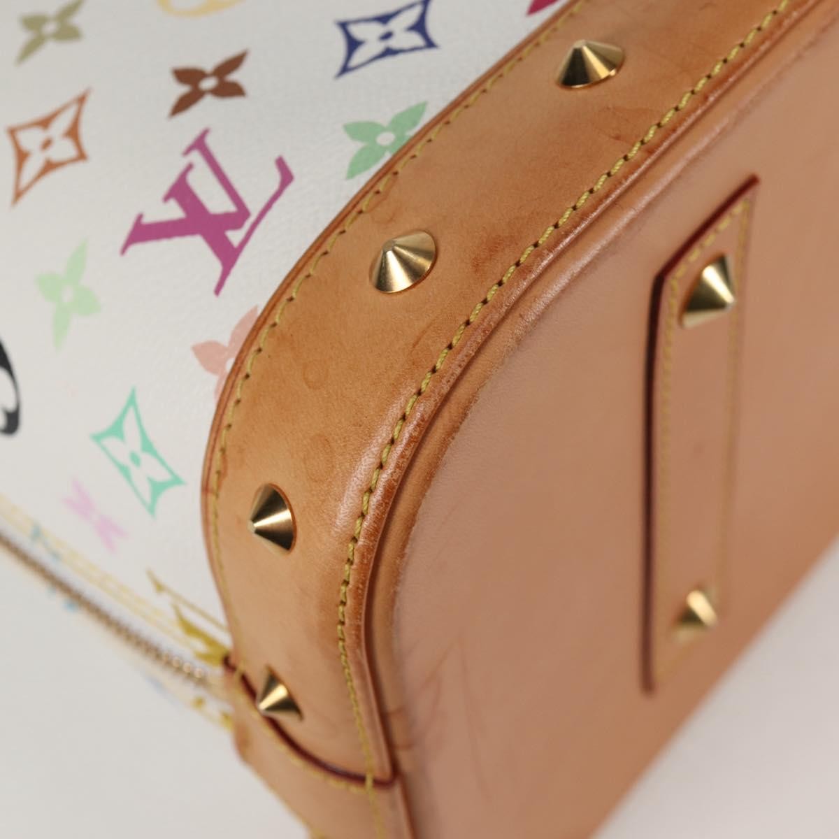 Louis Vuitton Alma Monogram Multicolor White Canvas Bag (Pre-Owned)