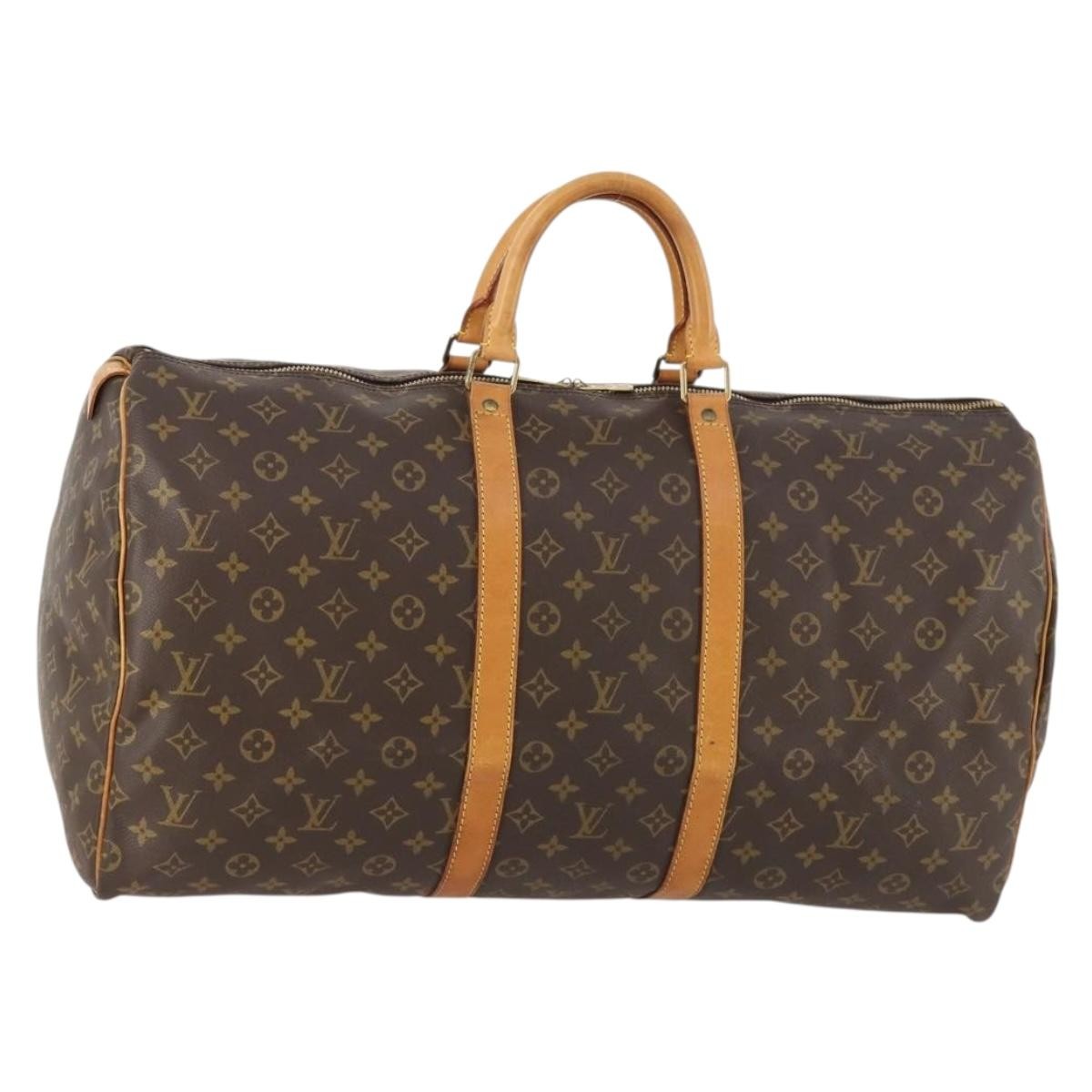 Louis Vuitton Keepall Monogram Canvas Brown Canvas Travel Bag Bag (Pre-Owned)