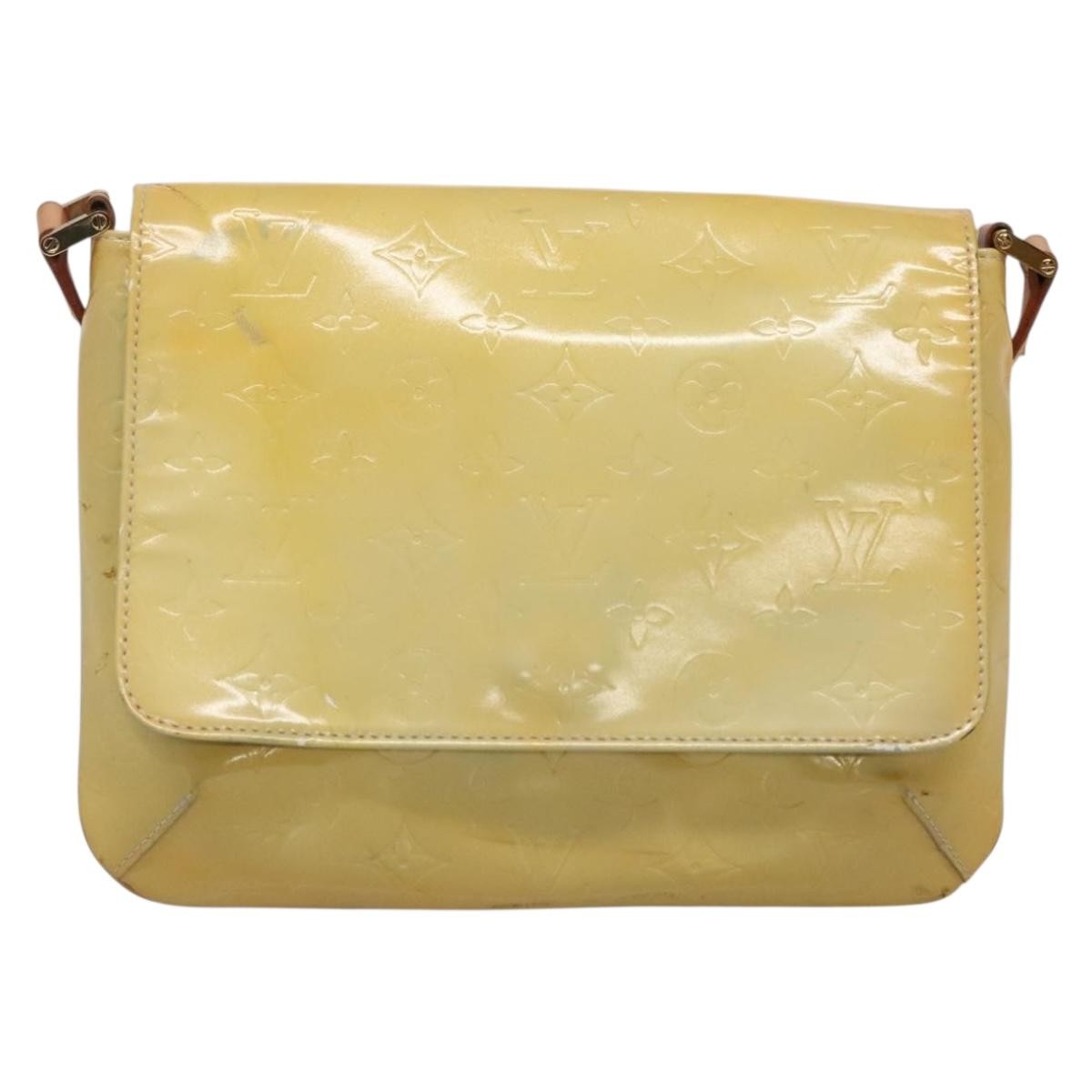 Louis Vuitton Thompson Street Monogram Vernis Beige Patent_Leather Shoulder Bag Bag (Pre-Owned)
