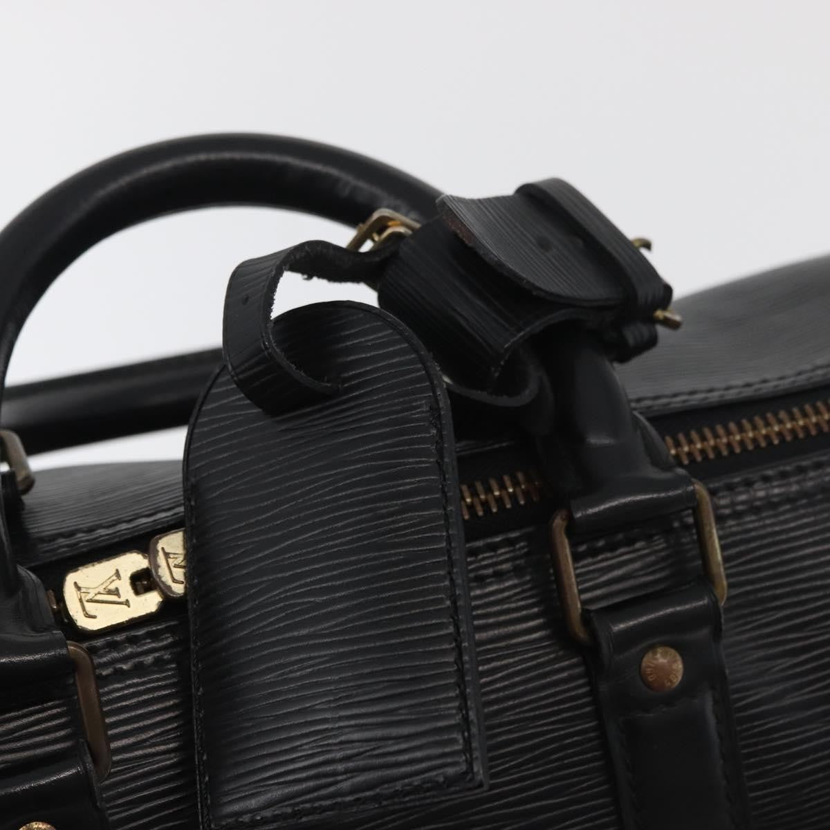 Louis Vuitton Keepall Epi Leather Black Leather Travel Bag Bag (Pre-Owned)