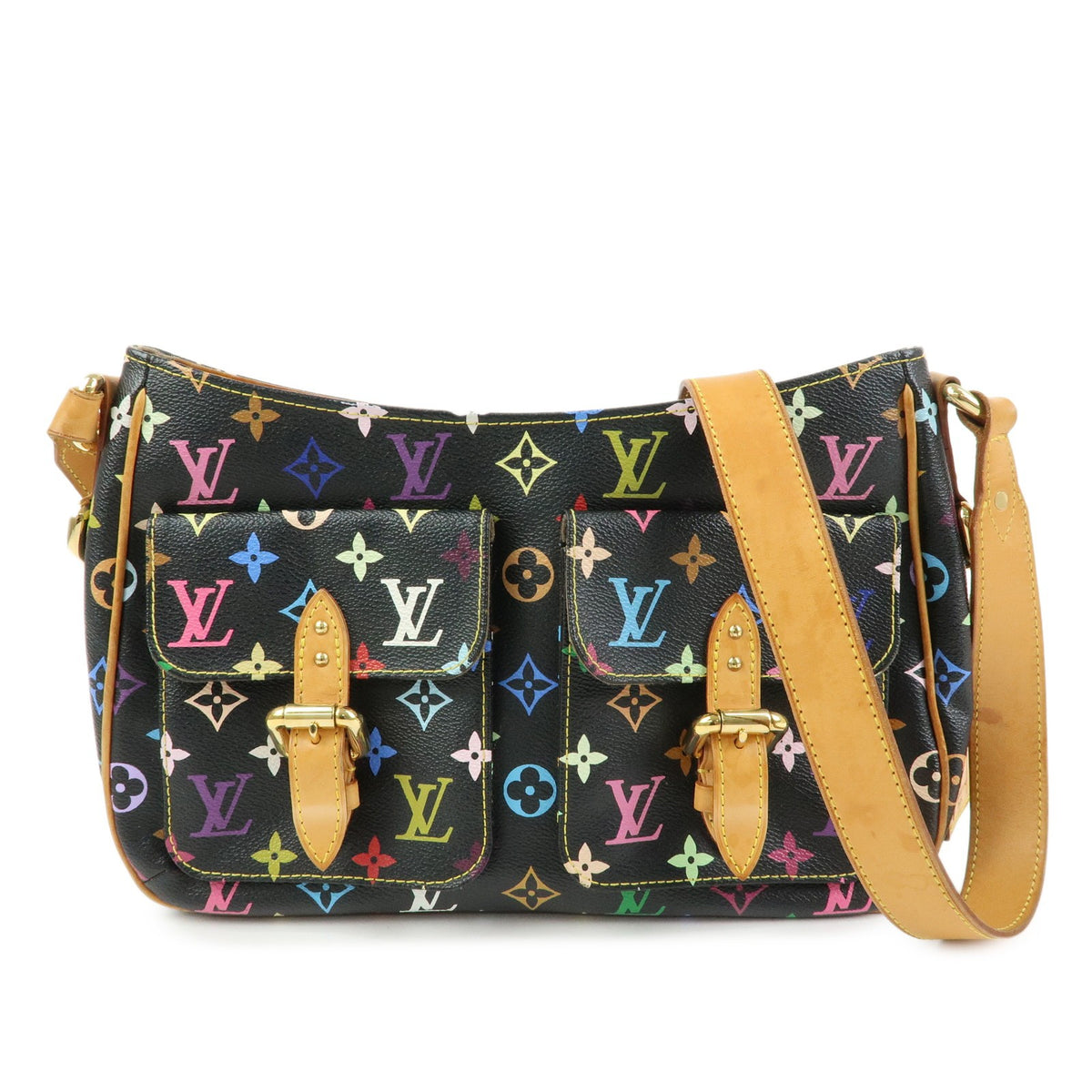 Louis Vuitton Lodge Monogram Multicolor Black Canvas Handbag (Pre-Owned)