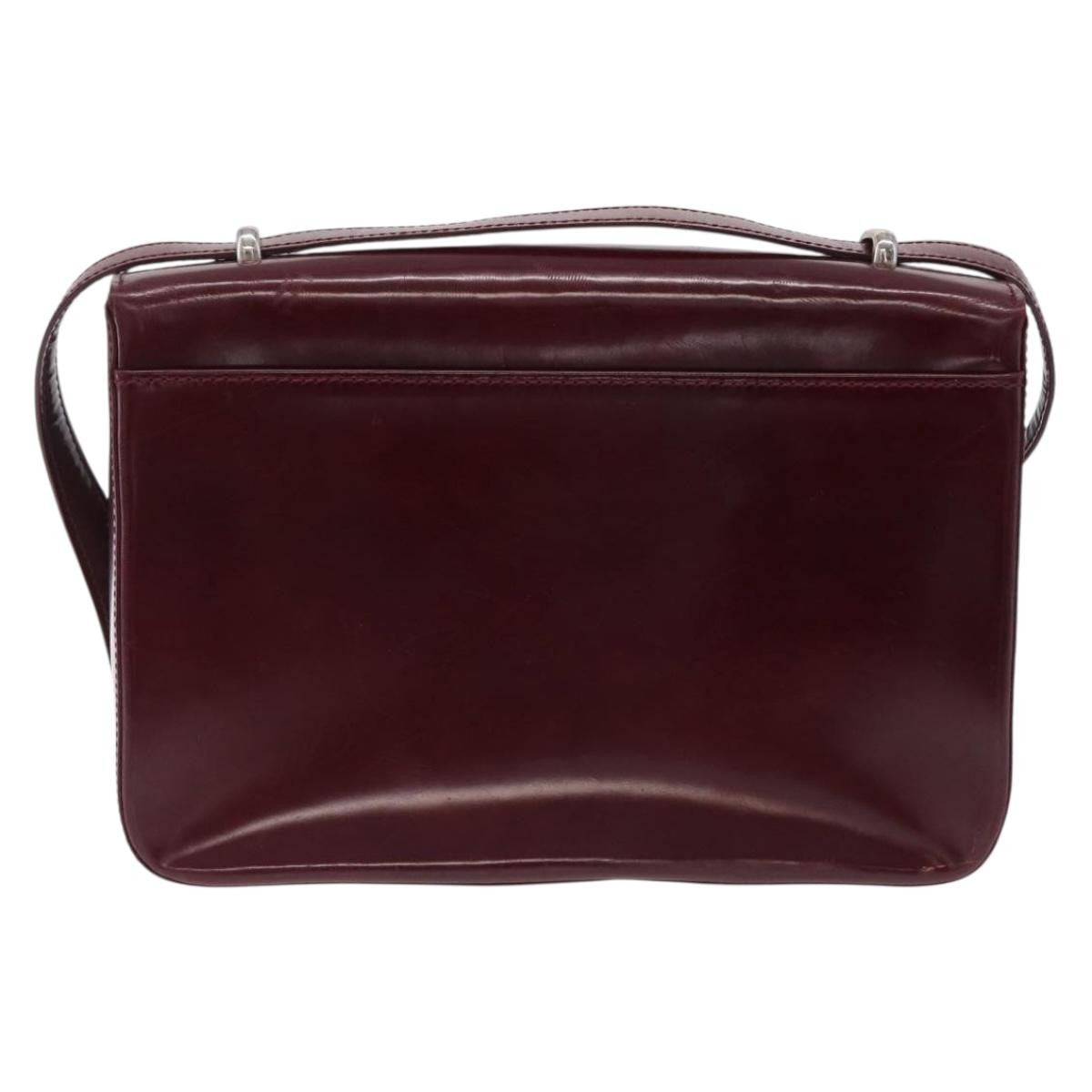Cartier Panthère Shoulder Patent Leather Burgundy Patent_Leather Shoulder Bag Bag (Pre-Owned)