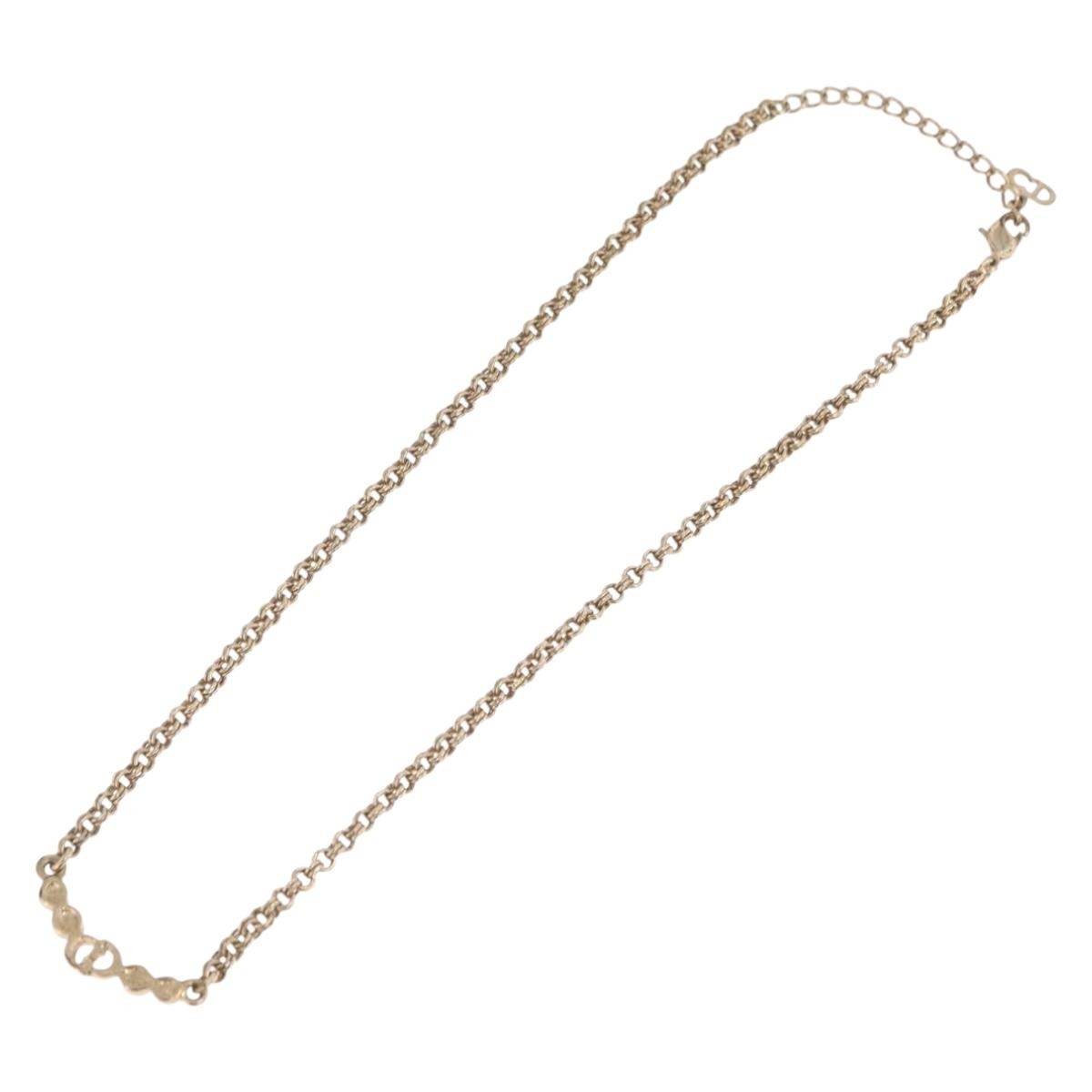 Christian Dior Cd Pendant Metal Gold Metal Necklace Jewelry (Pre-Owned)