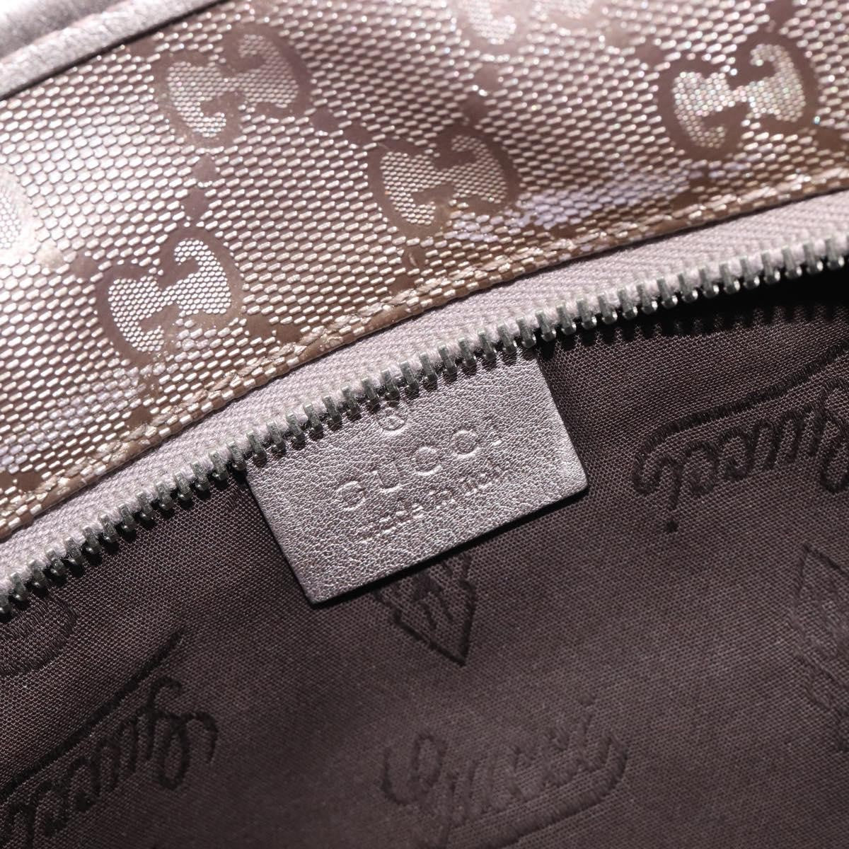 Gucci Tote Gg Imprime Silver Canvas Tote Bag Bag (Pre-Owned)