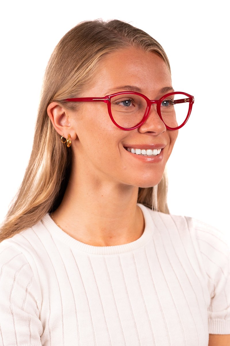 Tom Ford Shiny Pink/Clear Women's Frames