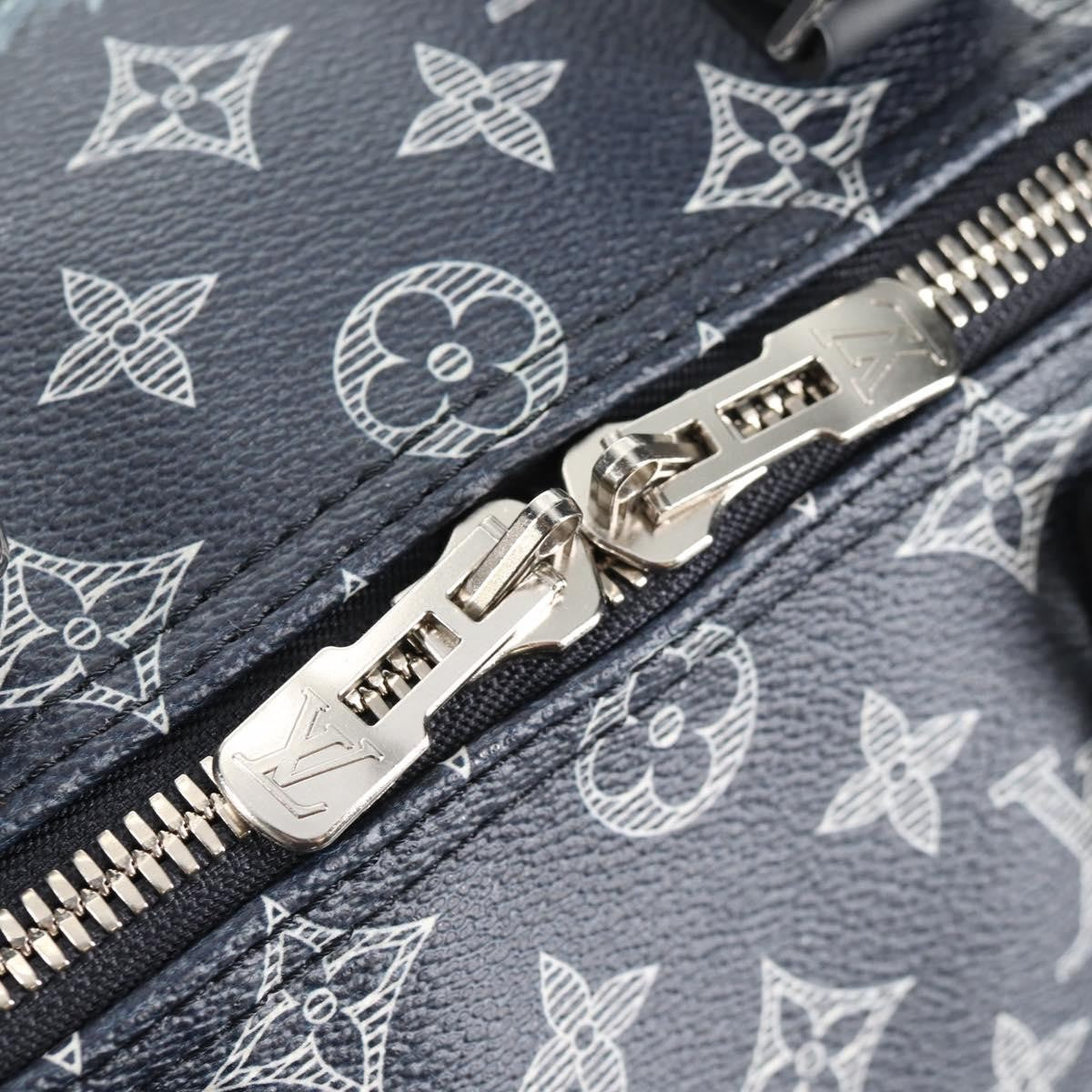 Louis Vuitton Keepall Bandouliere Limited Edition Chapman Savane Monogram Canvas Navy Canvas Travel Bag Bag (Pre-Owned)