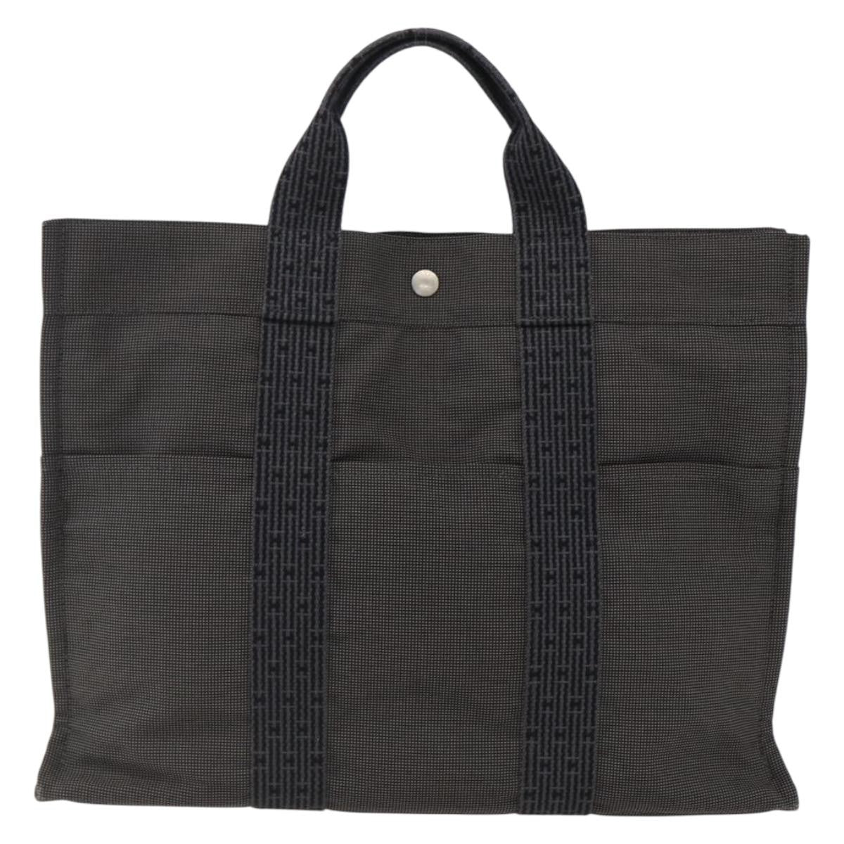 Hermes Fourre-Tout Herline Canvas Gray Canvas Tote Bag Bag (Pre-Owned)