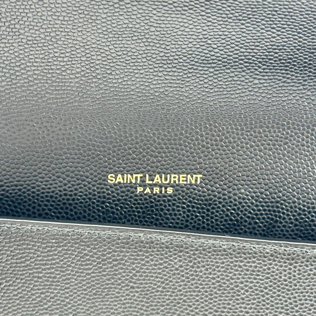 Saint Laurent Cassandra Chain Leather Black Leather Shoulder Bag Bag (Pre-Owned)