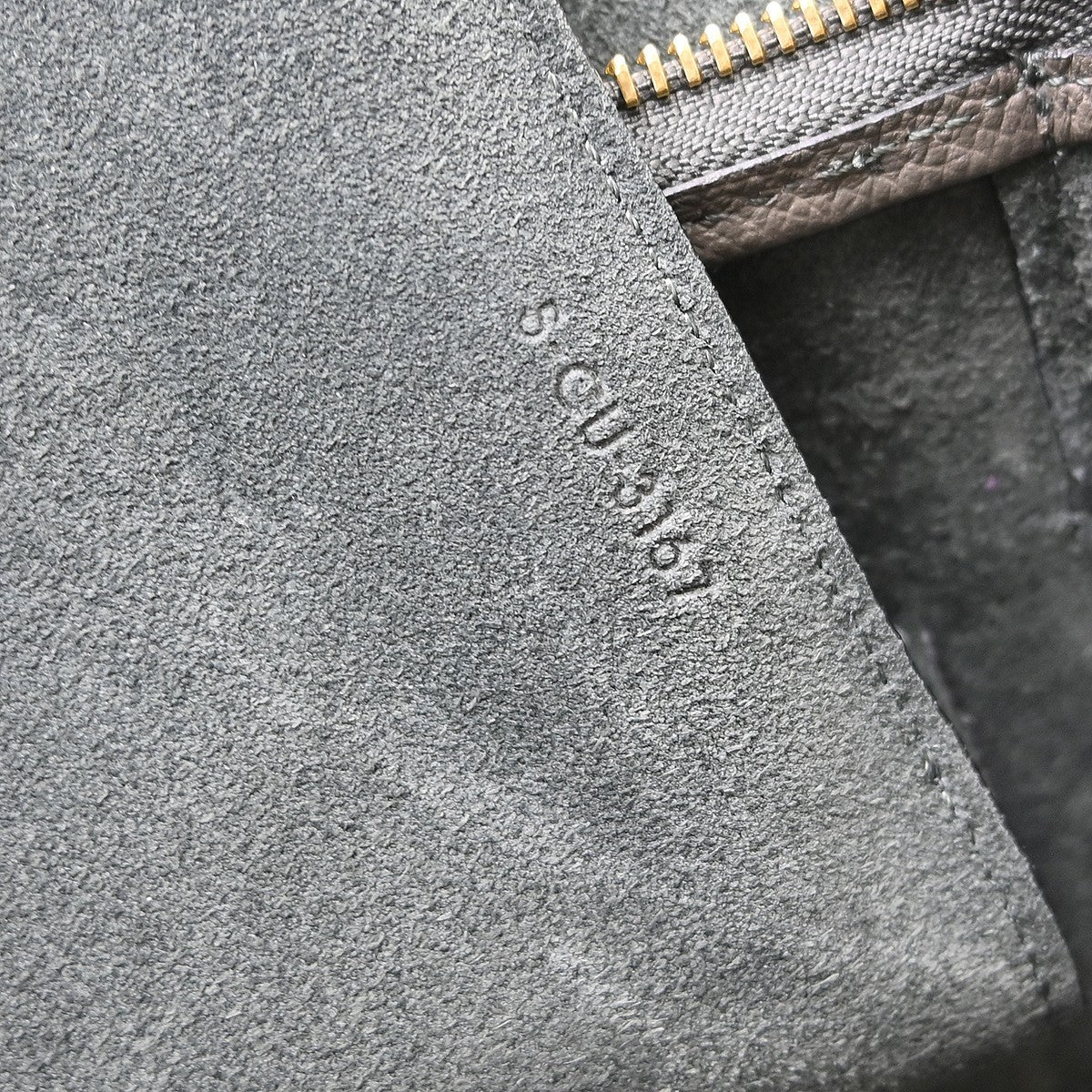 Celine Belt Leather Gray Leather Handbag (Pre-Owned)