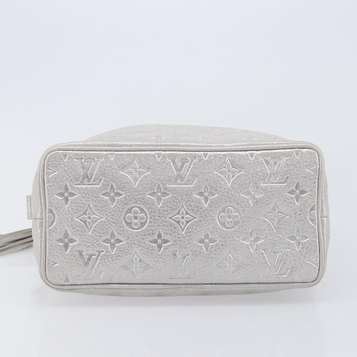 Louis Vuitton Halo Limited Edition Shimmer Monogram Embossed Leather Silver Leather Handbag (Pre-Owned)