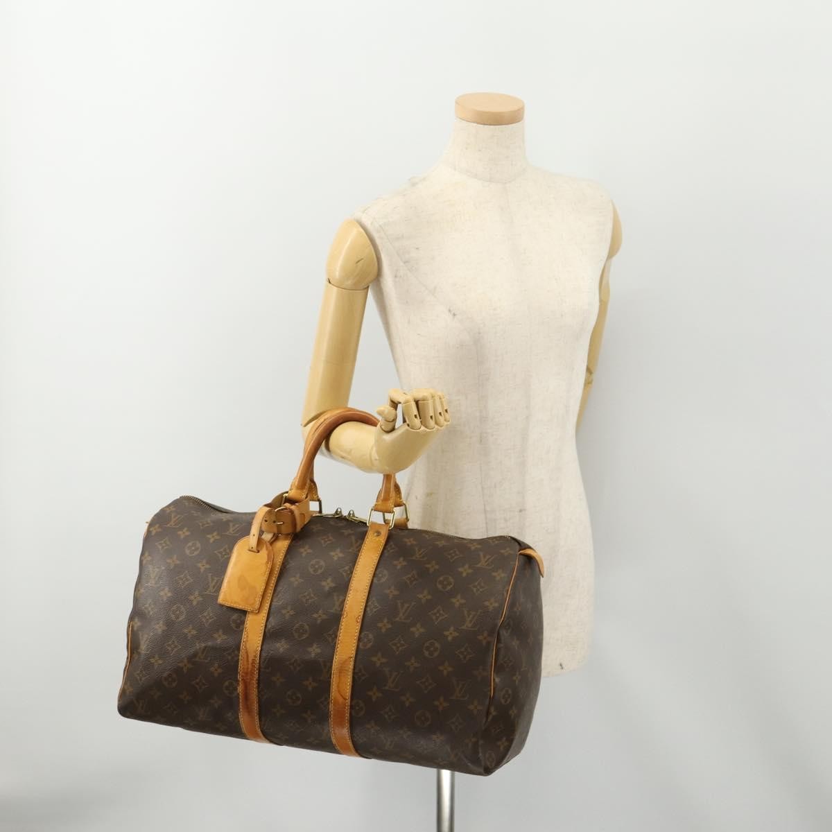 Louis Vuitton Keepall Monogram Canvas Brown Canvas Travel Bag Bag (Pre-Owned)