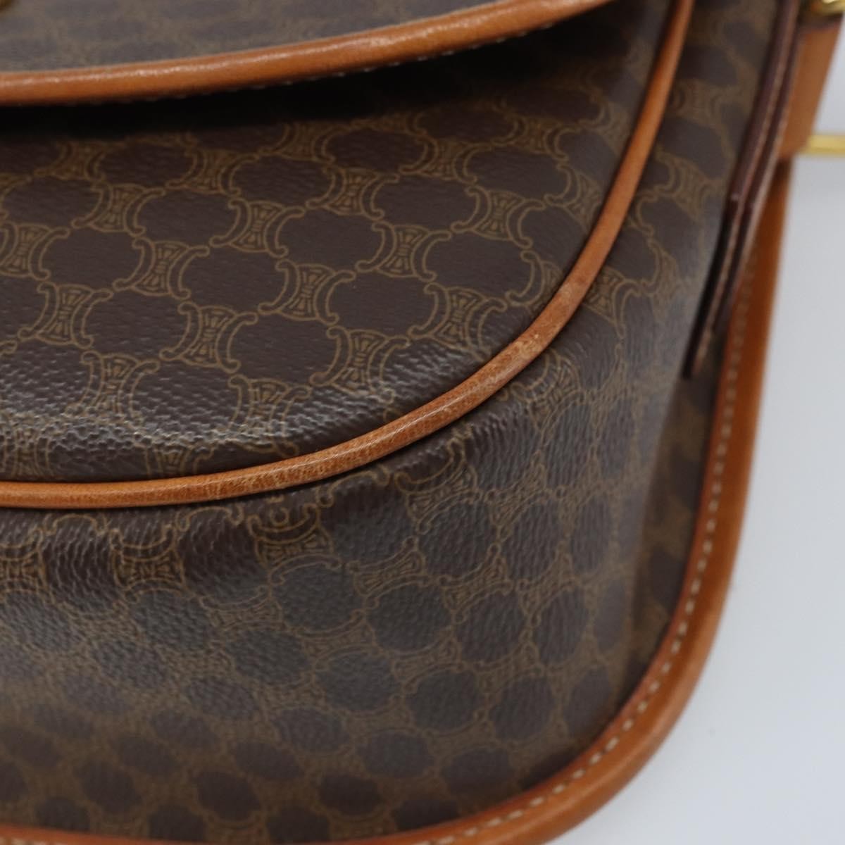 Celine Vintage Macadam Canvas Brown Canvas Backpack Bag (Pre-Owned)