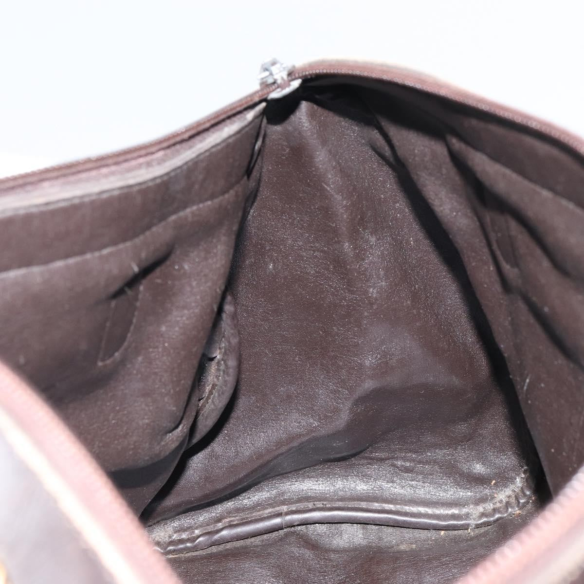 Christian Dior Vintage Cd Trotter Canvas Brown Canvas Handbag (Pre-Owned)
