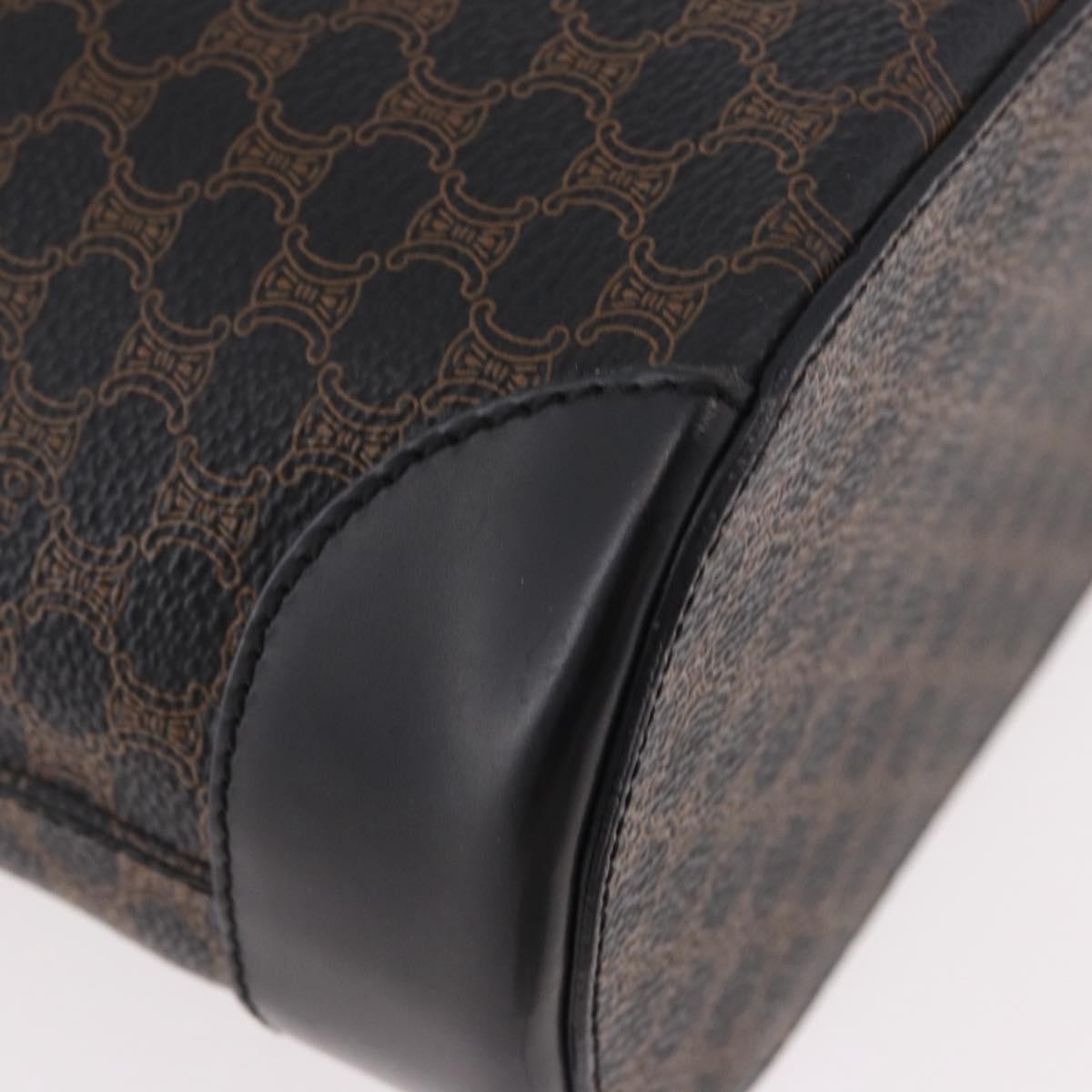 Celine C Macadam Tote Pvc Leather/ Macadam Canvas Black Canvas Shoulder Bag Bag (Pre-Owned)