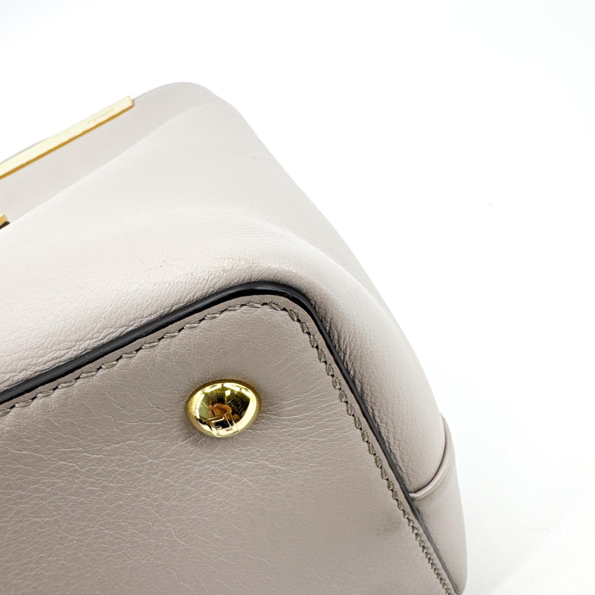 Fendi 2Jours Leather Gray Leather Handbag (Pre-Owned)